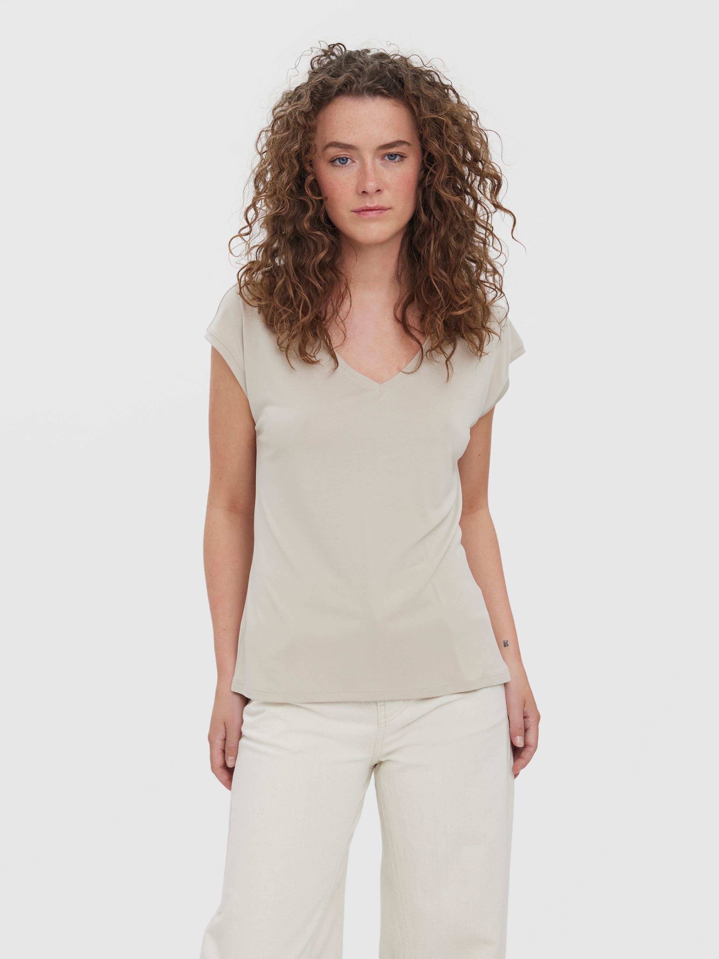 Vero Moda V-Shirt »VMFILLI SS V-NECK TEE GA NOOS«