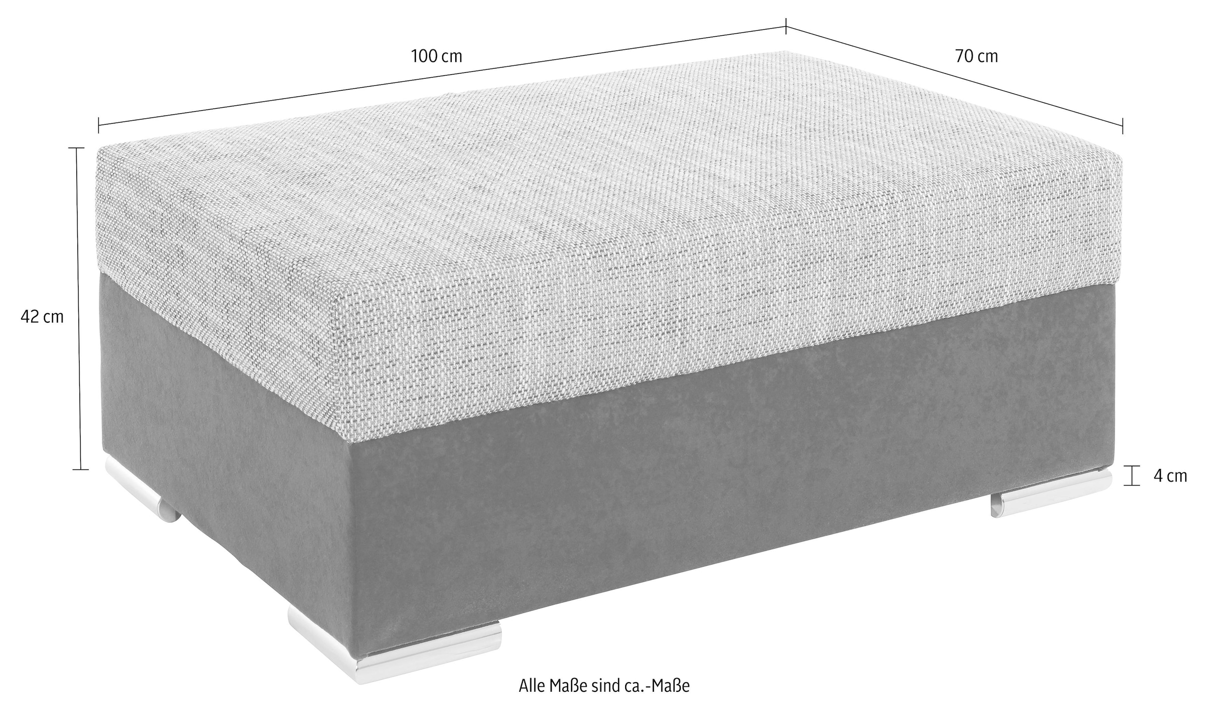 COLLECTION AB Hocker »John«, Frei im Raum stellbar, Polyätherschaum-Polst., Individuell kombinierb.