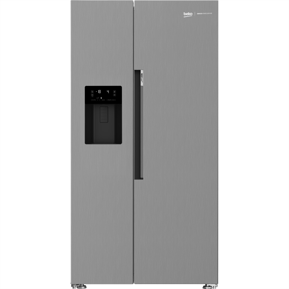 BEKO Side-by-Side »Beko Side by Side GN162341PTCHN, 525l, No Frost, silber, Wasserspender mit Ice«, 179 cm hoch, 91 cm breit