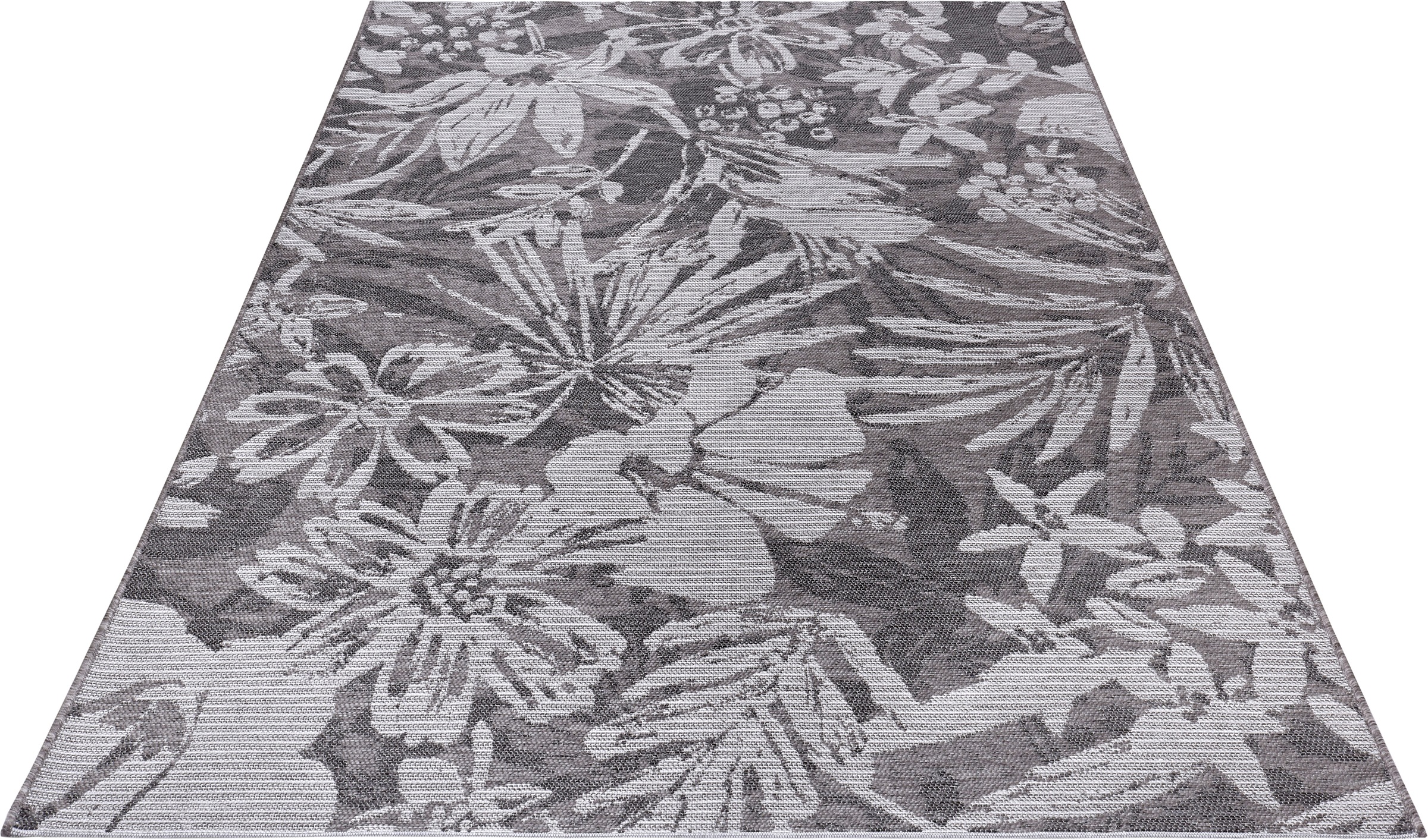 Image of ELLE DECORATION Teppich »Lanao«, rechteckig, 4 mm Höhe, Flachgewebe In und Outdoor Teppich, Florales Design, Balkon, Terrasse, Garten, Wohnzimmer, Strapazierfähig, Pflegeleicht bei Ackermann Versand Schweiz