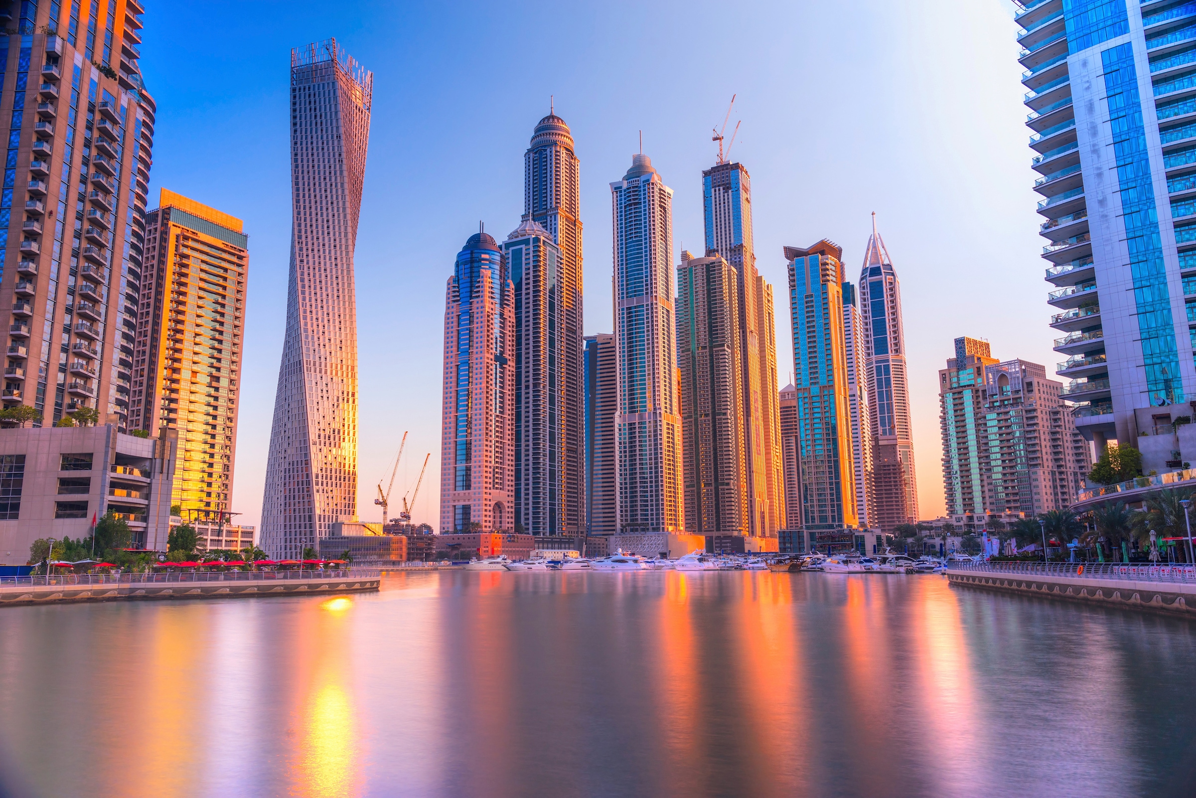 Image of Papermoon Fototapete "DUBAI SKYLINE-MARINA EMIRAT CAYAN TOWER MEER KHALIFA"