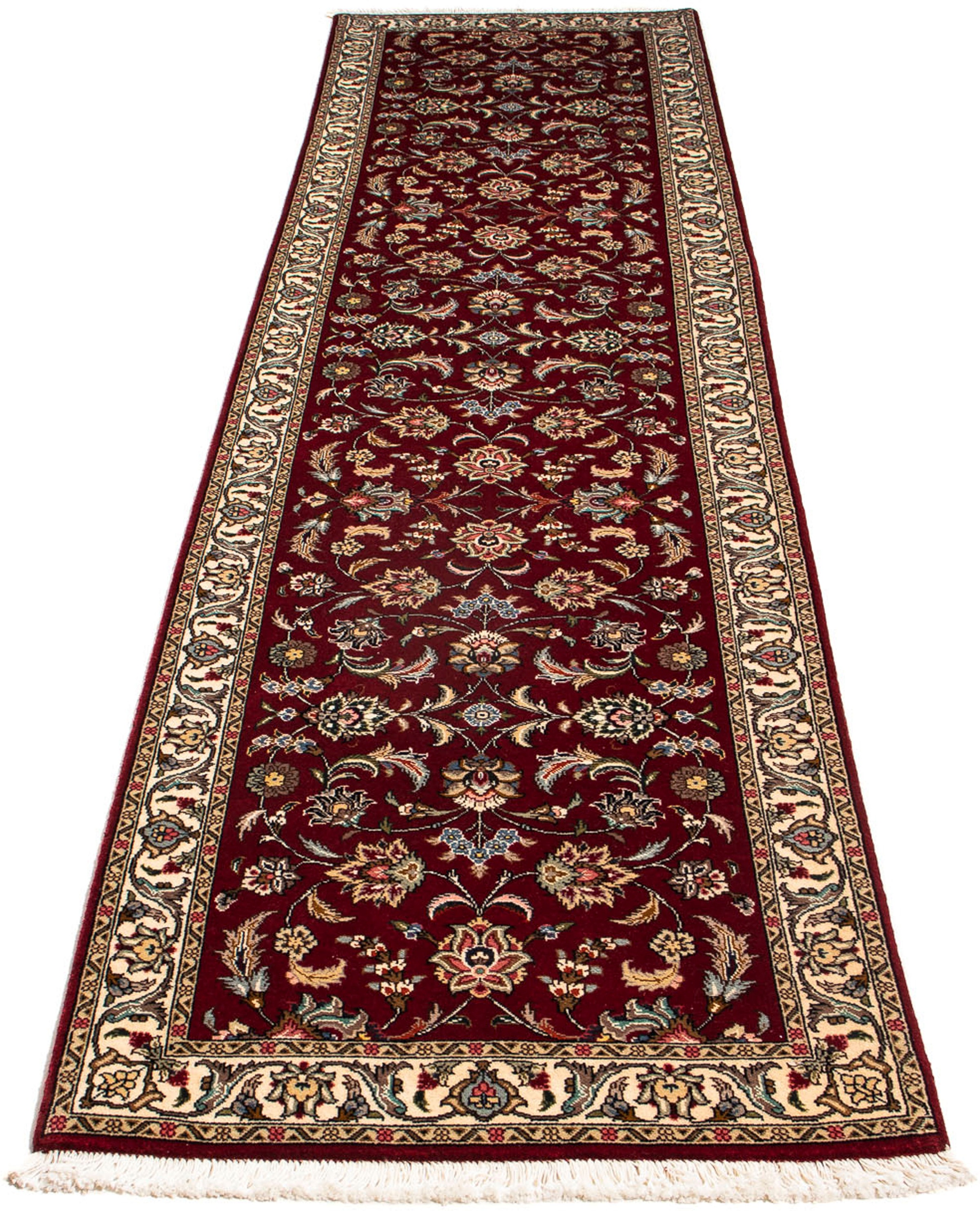 Image of morgenland Orientteppich »Perser - Täbriz - Royal - 312 x 77 cm - dunkelrot«, rechteckig, 7 mm Höhe, Wohnzimmer, Handgeknüpft, Einzelstück mit Zertifikat bei Ackermann Versand Schweiz