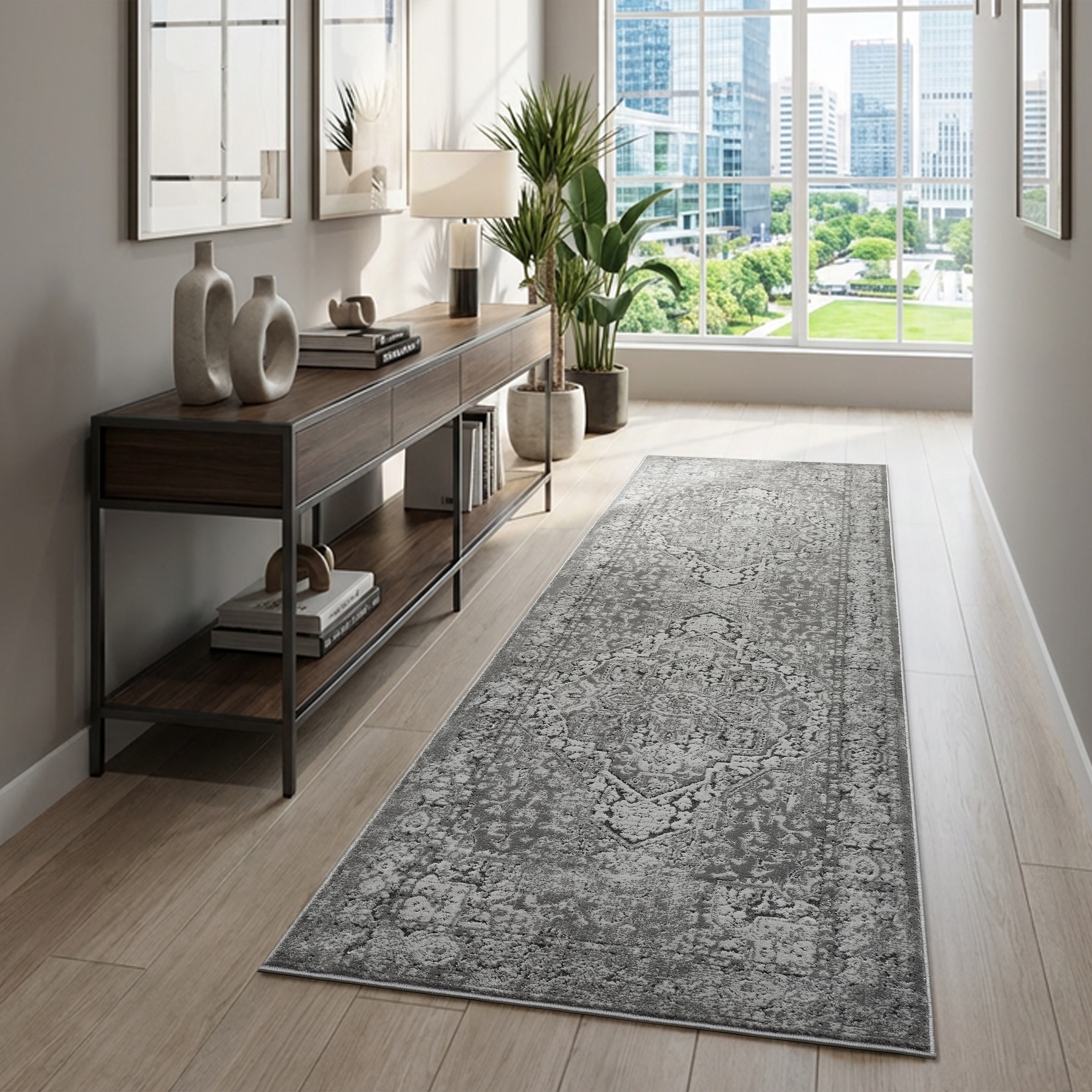 GOODproduct Teppich »Kylan, Hoch-Tief-Struktur, dezenter Glanz« rechteckig 9 mm Höhe Schrumpf-Garn-Effekt, im Vintage-Look, dichte Qualität, Wohnzimmer