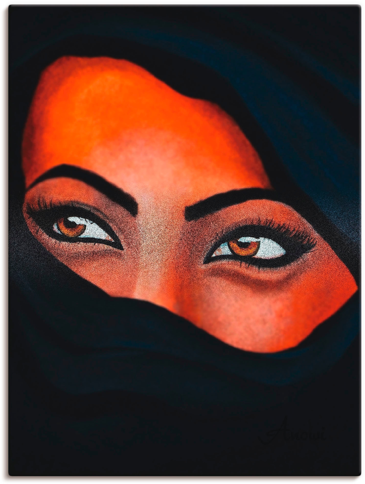 Poster versch. Frau, als »Tuareg Der Artland (1 Wandaufkleber auf - St.), Leinwandbild, in Haut«, oder deiner Grössen Sand Wandbild
