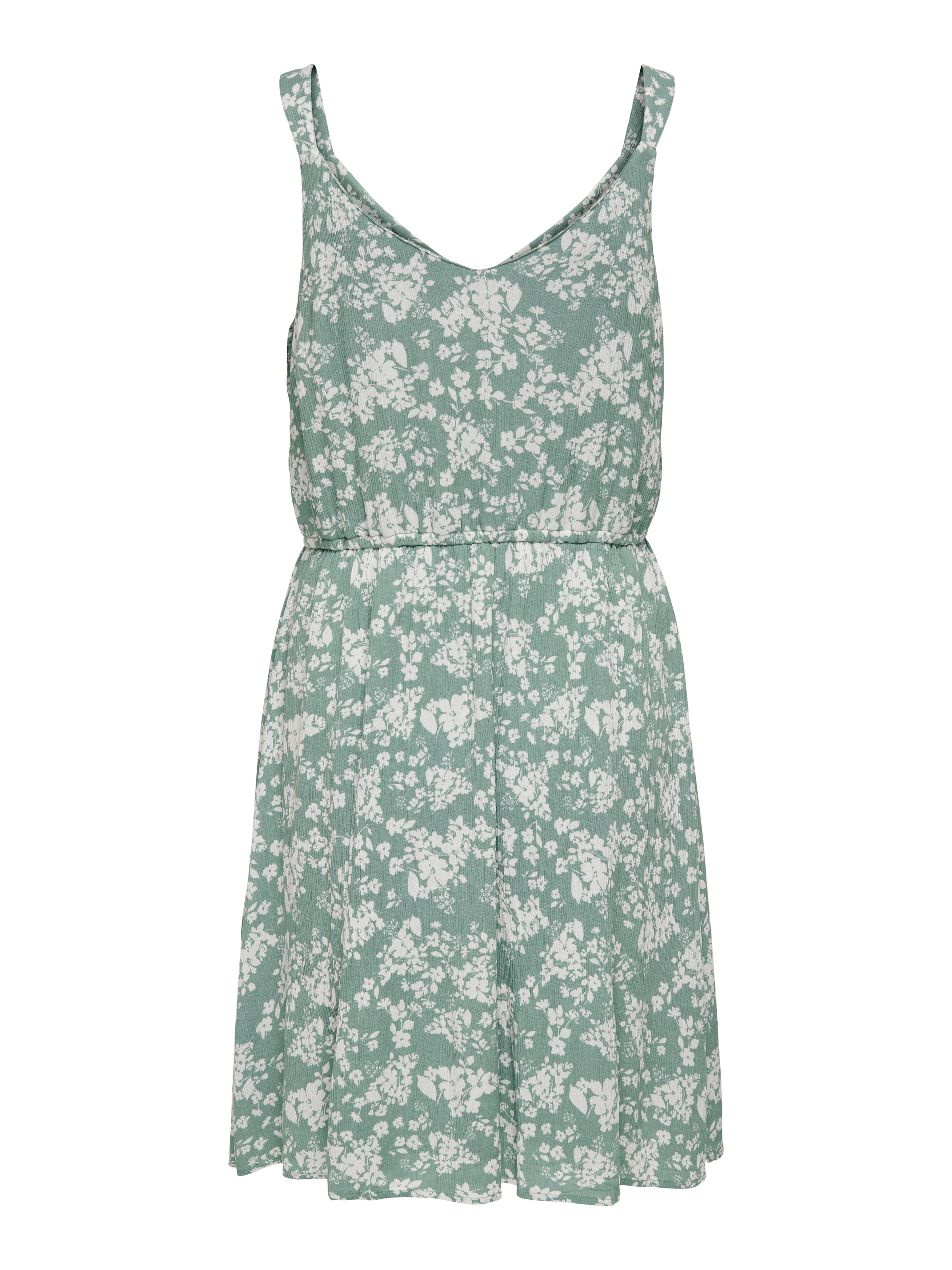 ONLY Trägerkleid »ONLKARMEN LIFE S/L SHORT DRESS WVN NOOS« Viskose, regular fit, V-Ausschnitt