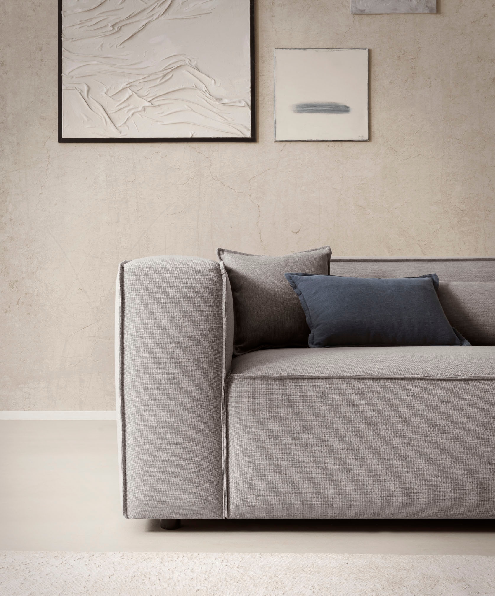LeGer Home by Lena Gercke Ecksofa »PIARA XXL, L-Form, Schlaffunktion, Cord, Leinenoptik o. Strukturstoff« Hocker stellbar zum Schlafsofa (Krokodilverbinder), tiefe Sitzfläche