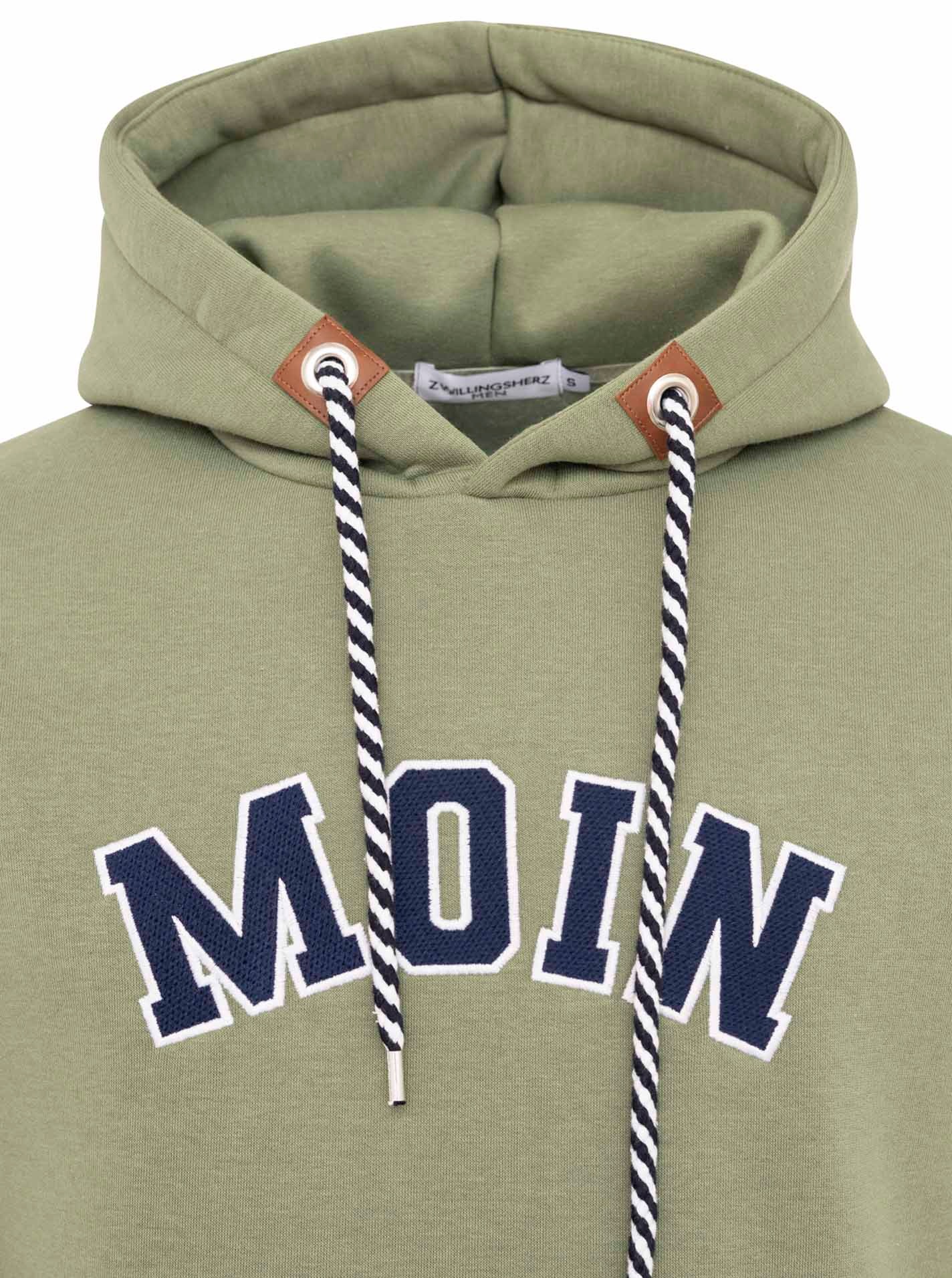Zwillingsherz Hoodie »"MOIN Classic"«, mit norddeutschem "MOIN" gestickt und Taschen