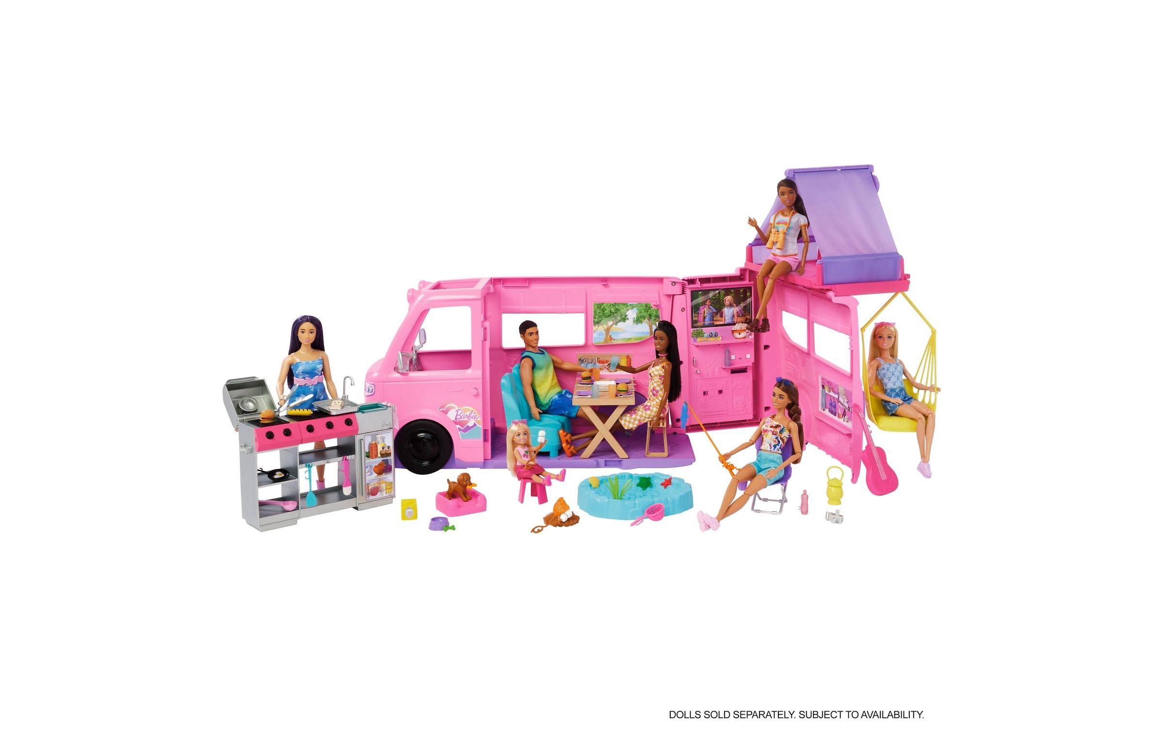 Barbie Spielwelt »Super Abenteuer-Camper Spielset mit Dachzelt«