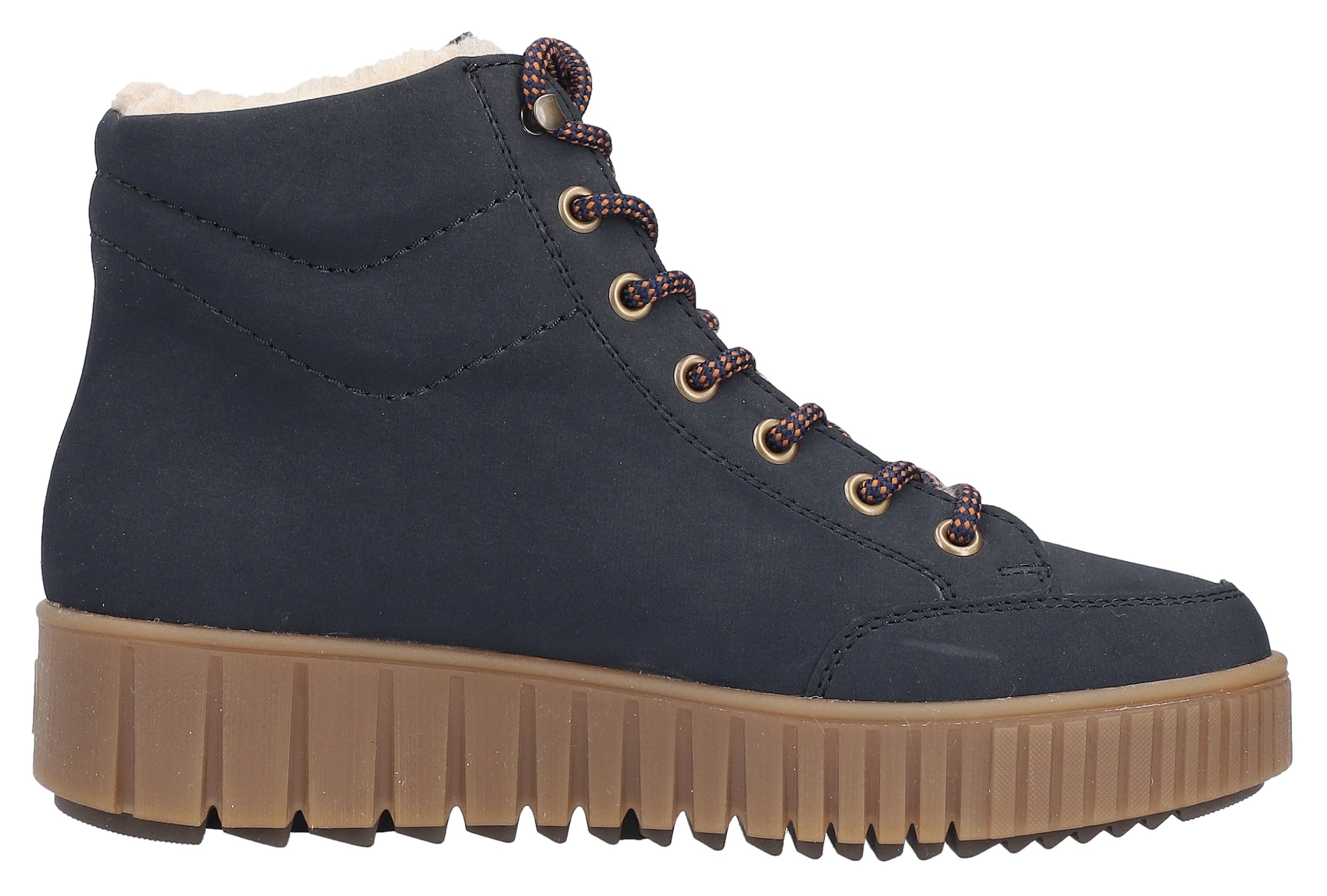 Rieker Bottes d'hiver  bottine à plateau, boots à lacets avec doublure chaude et équipement TEX
