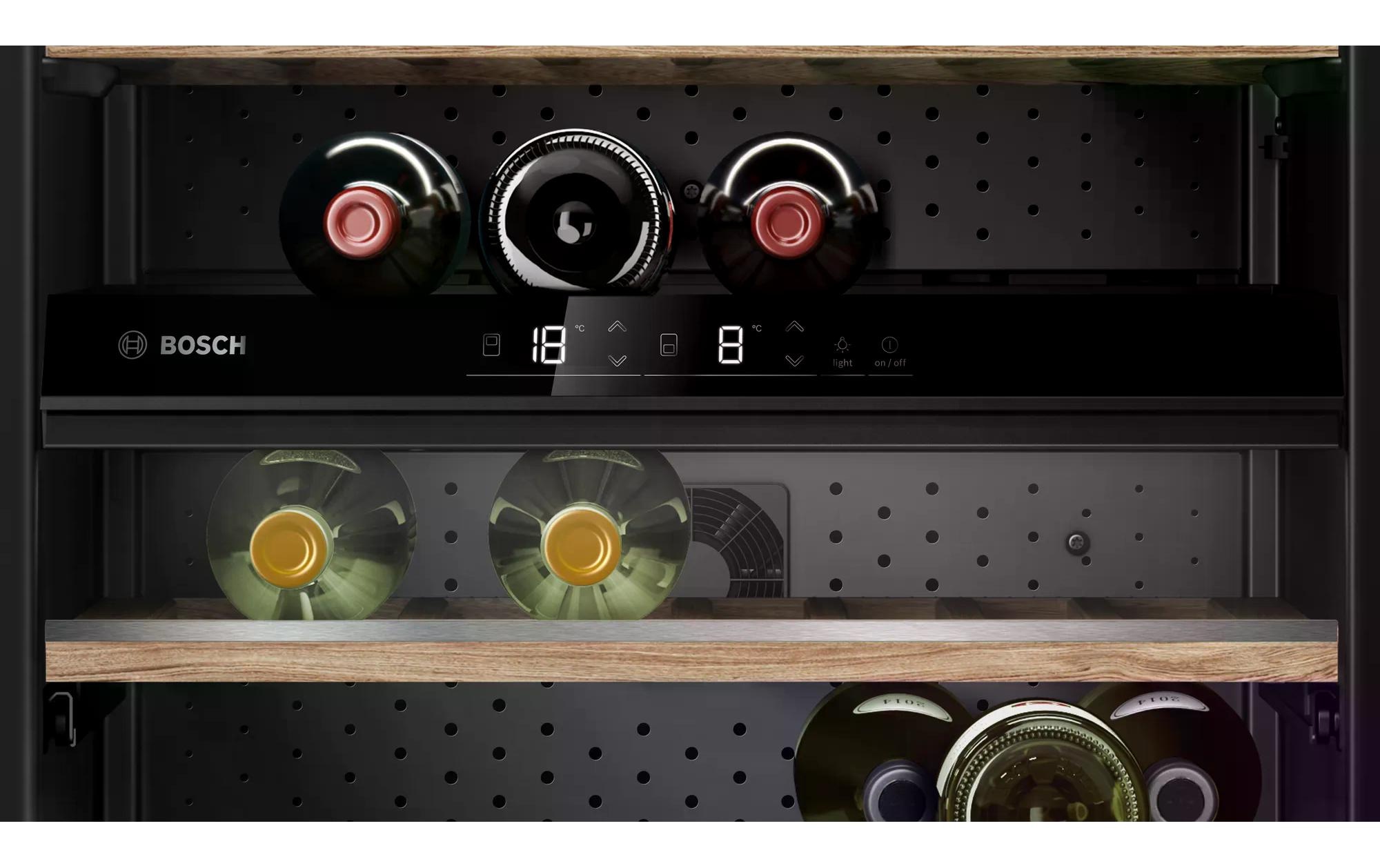 BOSCH Weinkühlschrank »KWK16ABGB Rechts/Wechselbar«, für 44 St. Standardflaschen á 075l, Holzart: Eiche (China)