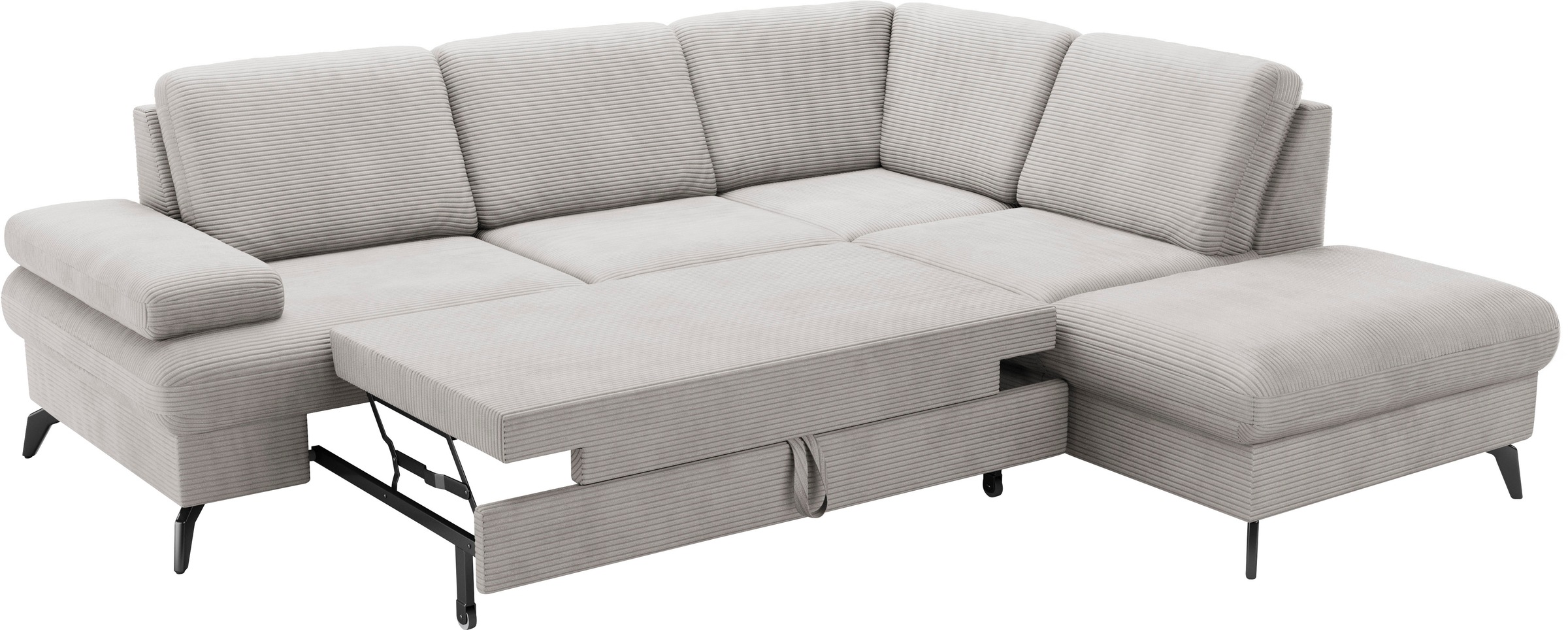 sit&more Ecksofa »Morris Jubi L-Form«, inkl. Armteilfunktion und 1 Zierkissen, wahlweise mit Bettfunktion
