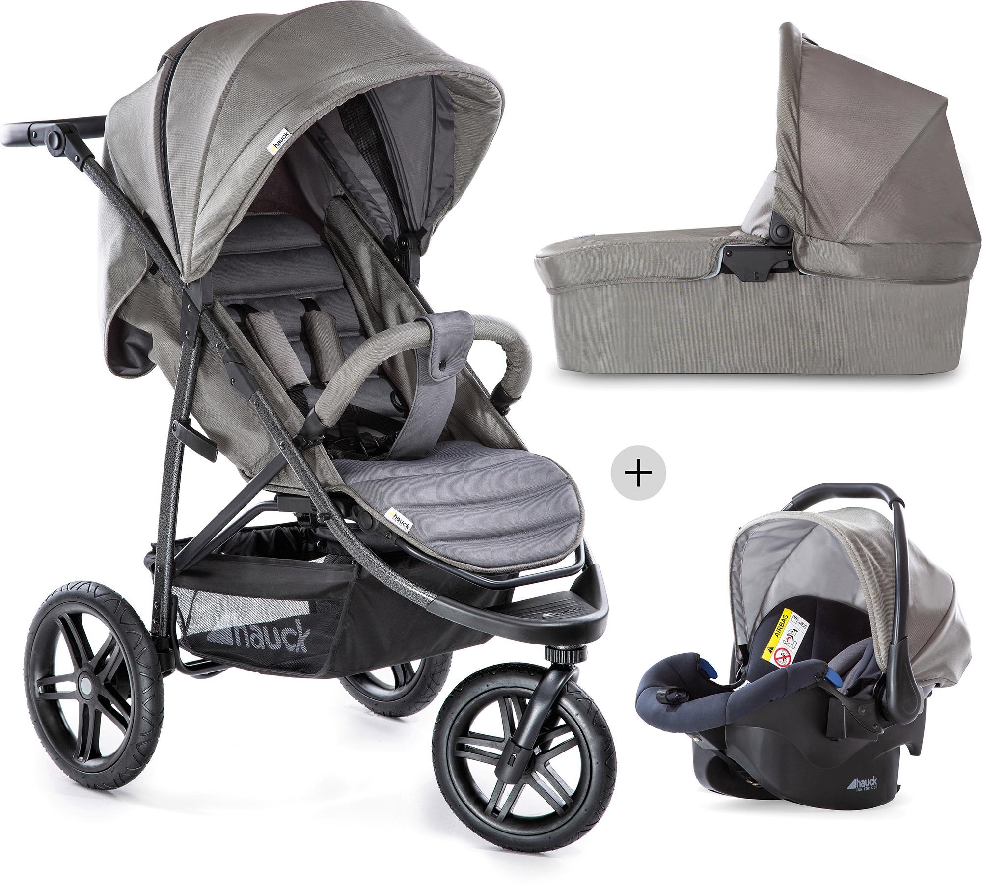 Image of Hauck Kombi-Kinderwagen »Rapid 3R Trio Set, Charcoal«, 25 kg, mit schwenk- und feststellbarem Vorderrad bei Ackermann Versand Schweiz