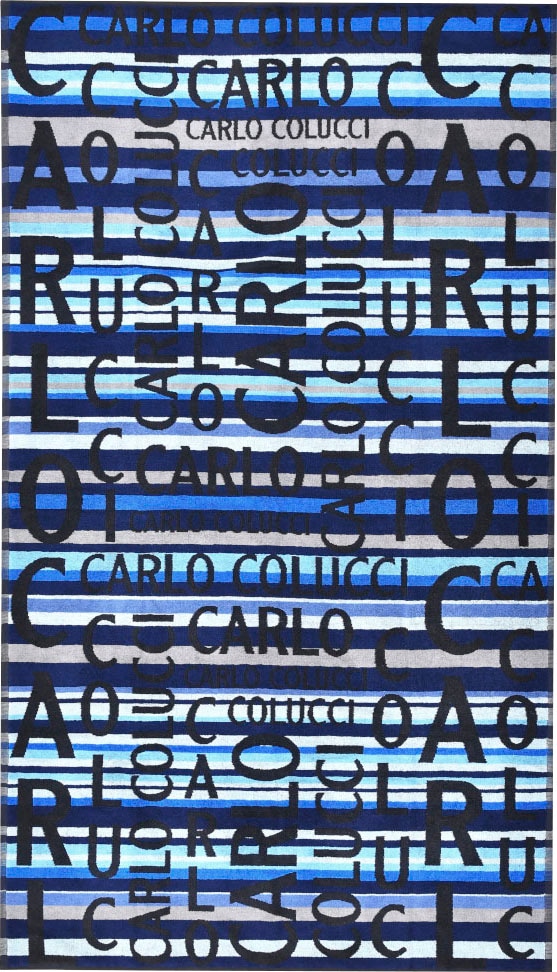 CARLO COLUCCI Strandtuch »Matteo«, (1 St.), in auffälliger Jacquard-Optik und Carlo Colucci Schriftzügen