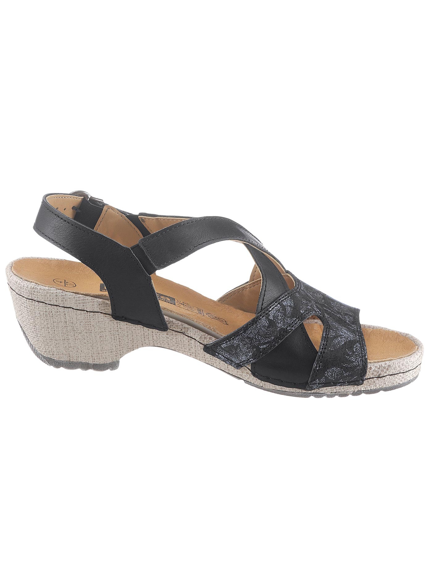 Sandalette mit Leder-Wechselfussbett