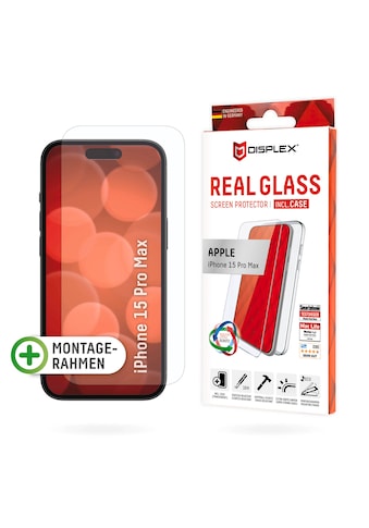 Displayschutzglas »Real Glass + Case«, für Apple iPhone 15 Pro Max