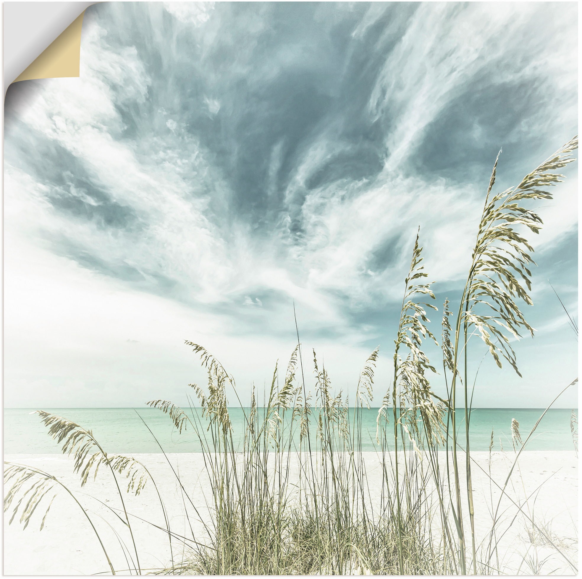 Image of Artland Wandbild »Allein am Strand«, Strandbilder, (1 St.), in vielen Grössen & Produktarten - Alubild / Outdoorbild für den Aussenbereich, Leinwandbild, Poster, Wandaufkleber / Wandtattoo auch für Badezimmer geeignet bei Ackermann Versand Schweiz