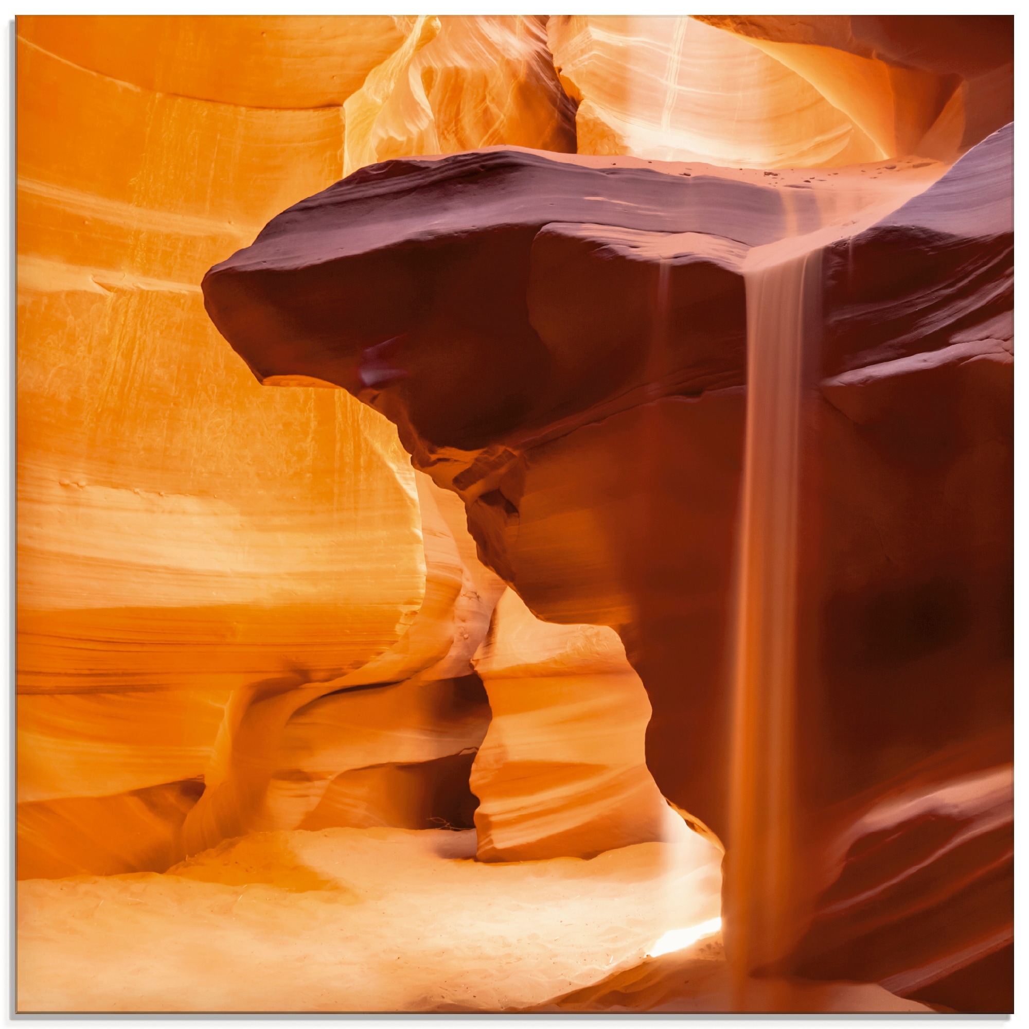 Image of Artland Glasbild "Antelope Canyon Sanddusche" Amerika 1 Stk. tlg. in verschiedenen Grössen