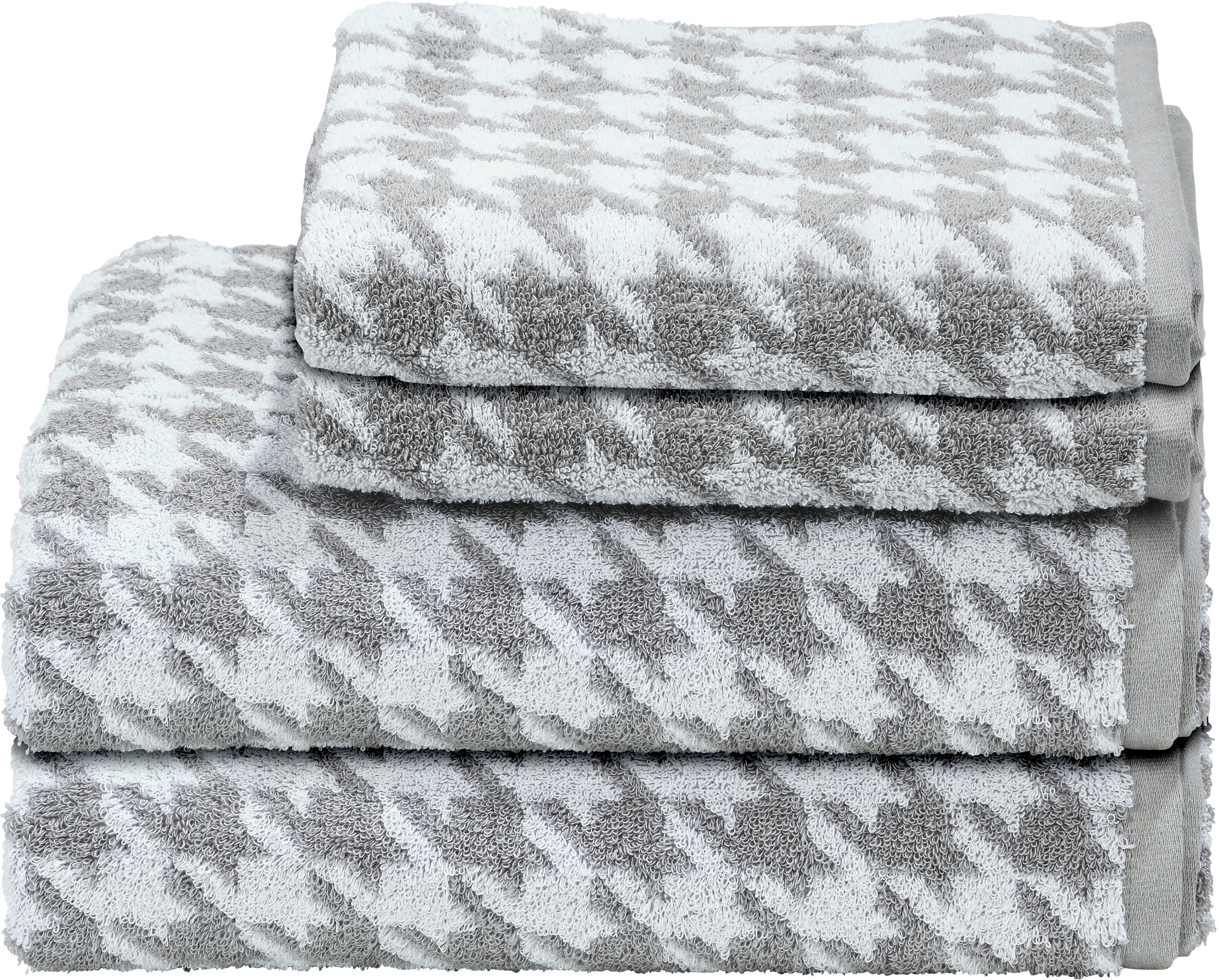 Image of done.® Handtuch Set »Daily Shapes Bird«, Set, 4 tlg., Jacquard-Walkfrottier, Jacquardgewebe, modernes Muster, in verschiedenen Set Varianten erhältlich bei Ackermann Versand Schweiz