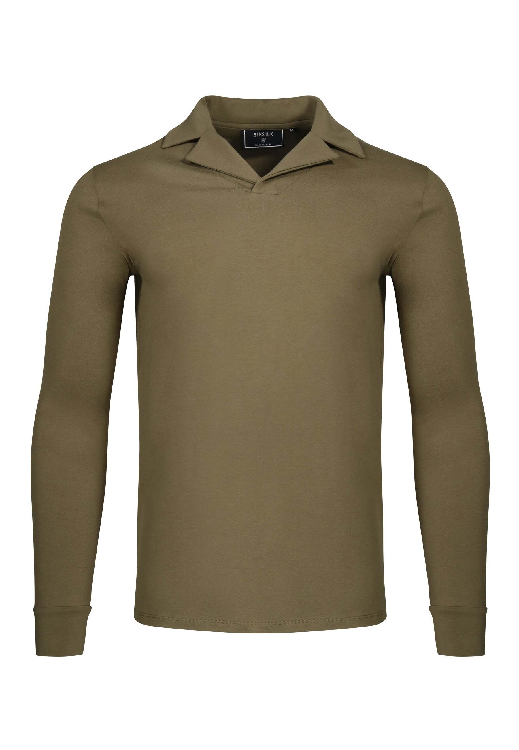 Image of Siksilk Langarm-Poloshirt "Siksilk Langarmpolo Longsleeved Revere"