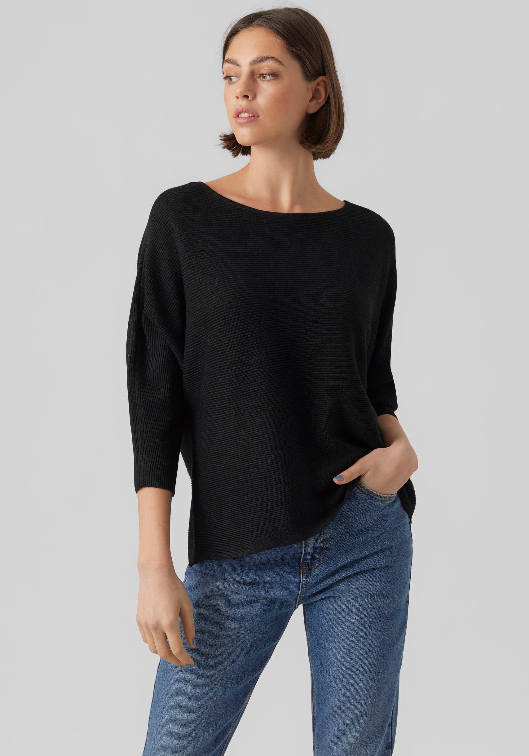 Vero Moda 3/4 Arm-Pullover »VMNORA 3/4 BOATNECK BLOUSE NOOS«