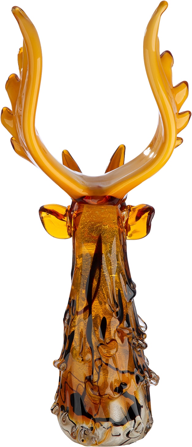 GILDE Skulptur »Figur Elch Elke orange« Elch Tierfigur Glasfigur Designobjekt Winterdeko skandinavisch