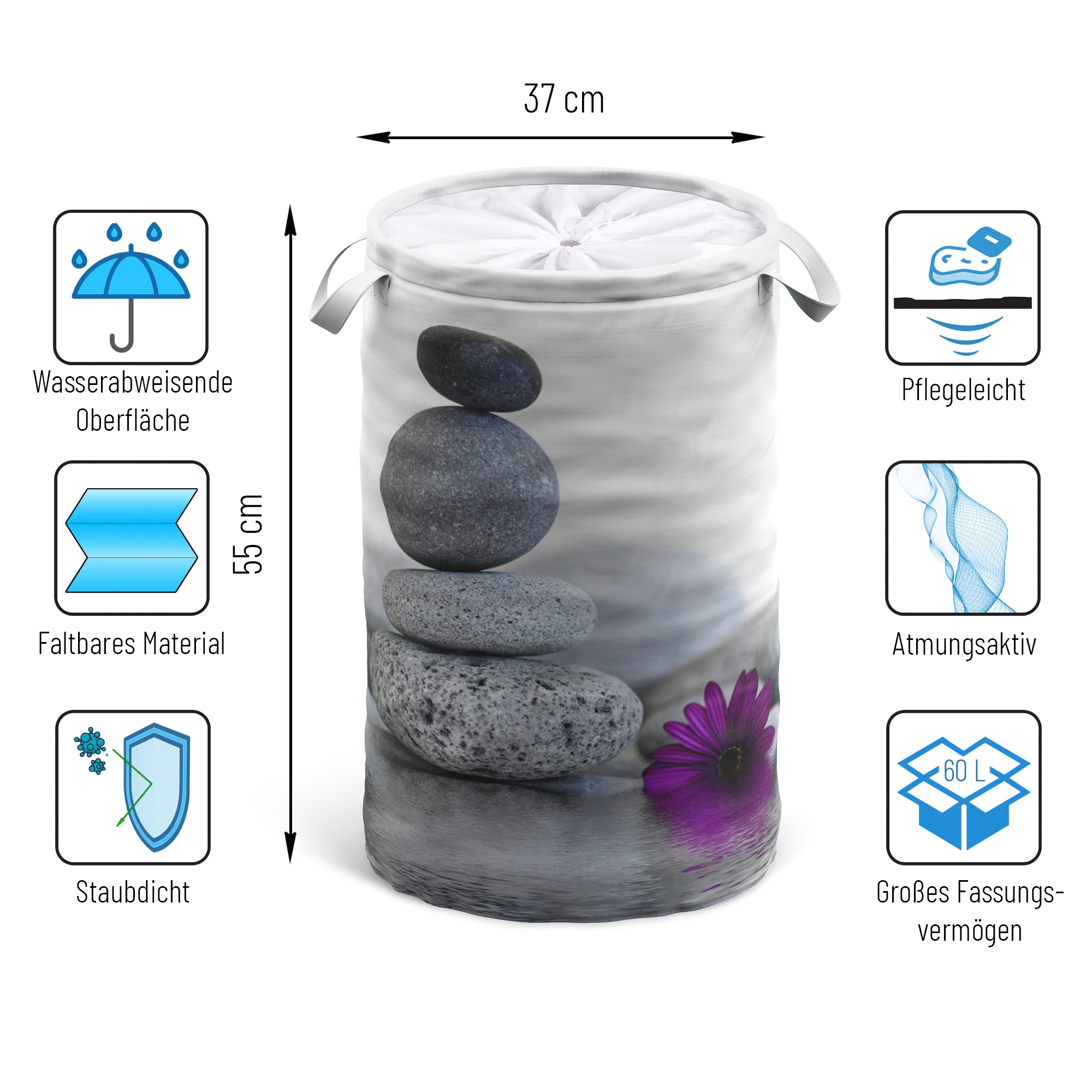 Sanilo Wäschekorb »Energy Stones«