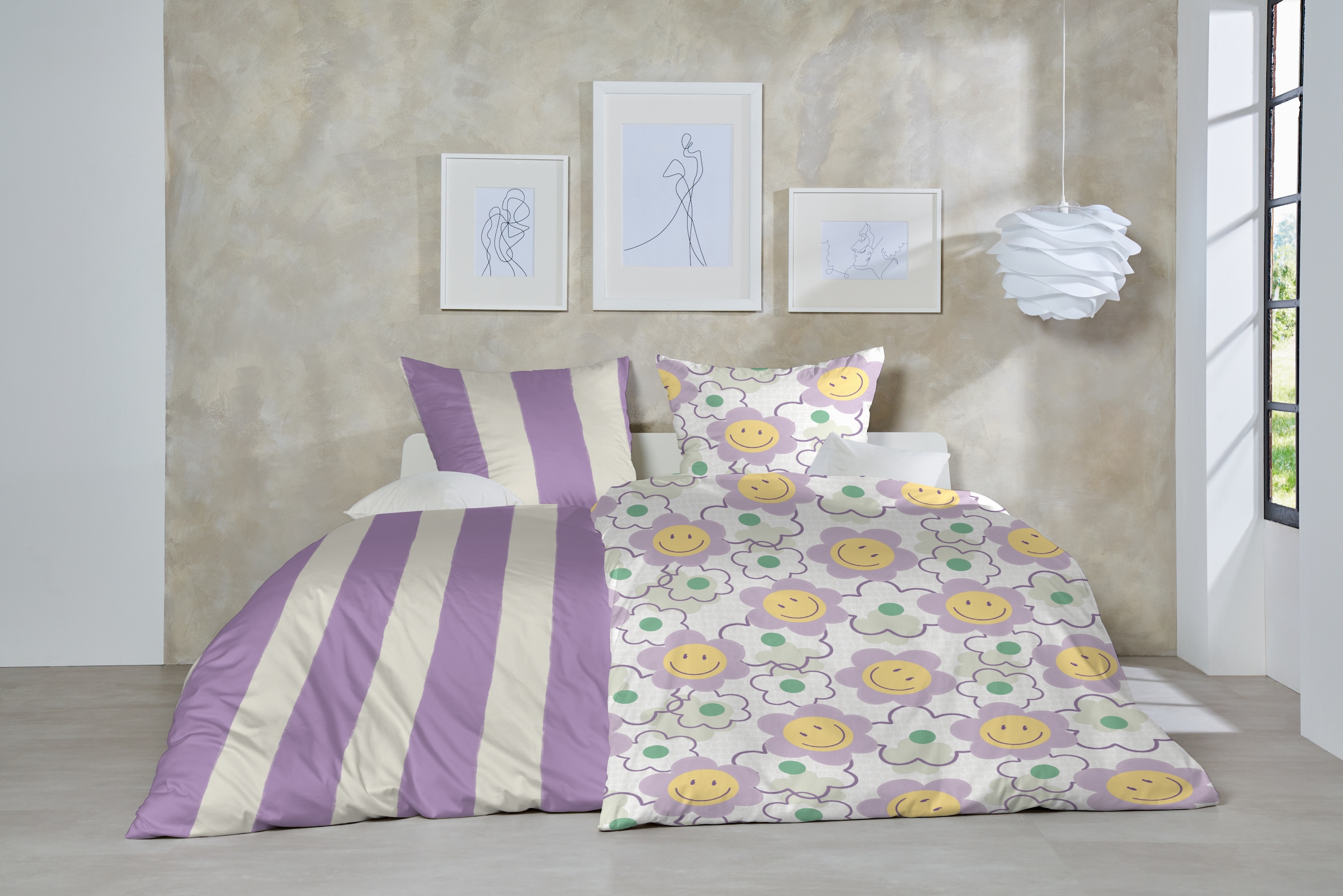 Primera Linge de lit »Renforce-Bettwäsche Color Block« 2 cuis avec combinaisons de couleurs vives et douces