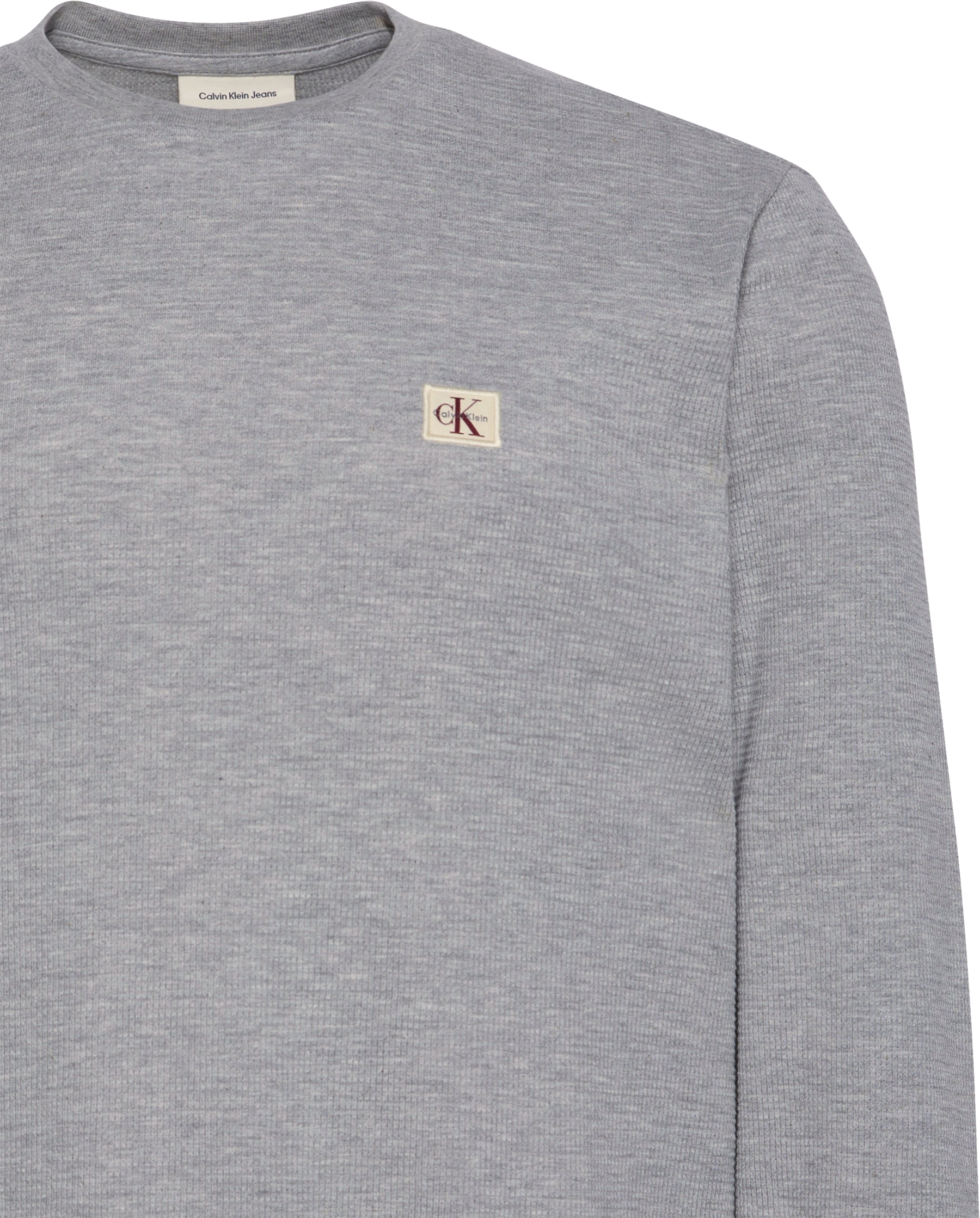 Calvin Klein Jeans T-shirt à manches longues »LS WAFFLE BADGE CREWNK TEE« Mit Rundhalsausschnitt