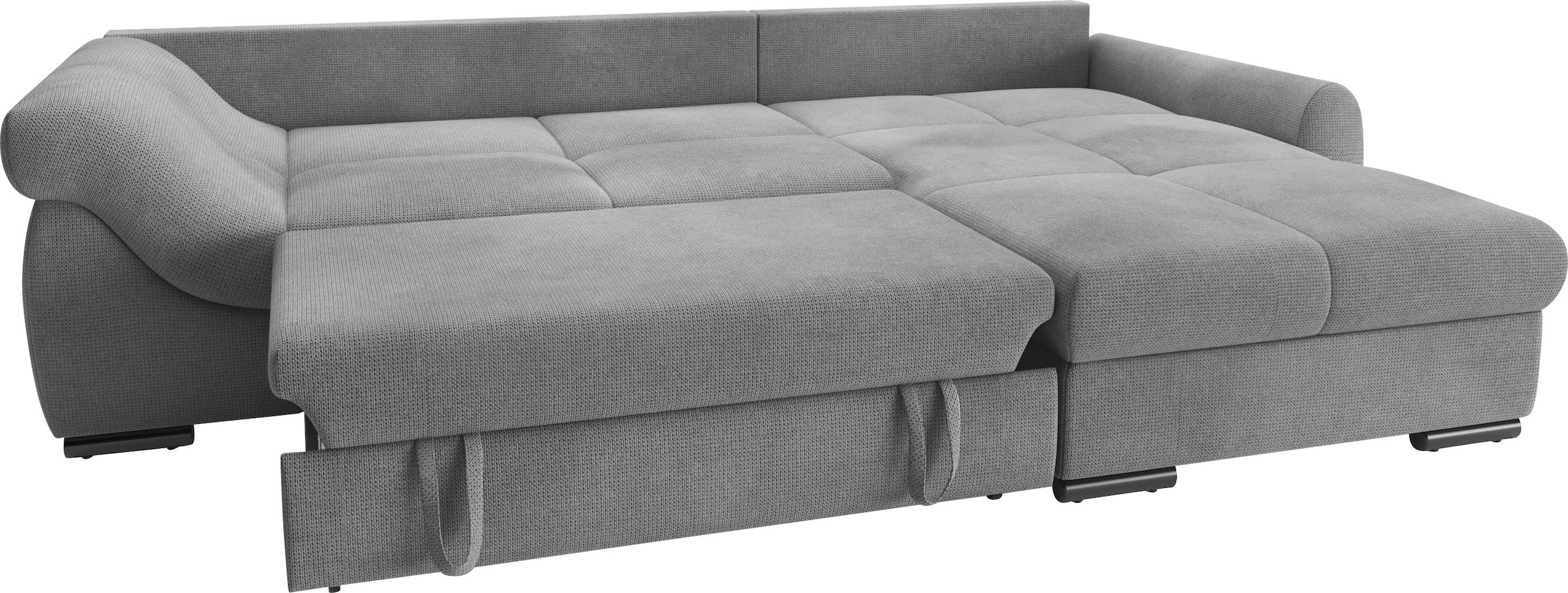 Mr. Couch Ecksofa »Livorno DuraFlex L-Form«, inkl. Hochschläfer-Bettauszug, XL-Bettkasten weiss beschichtet