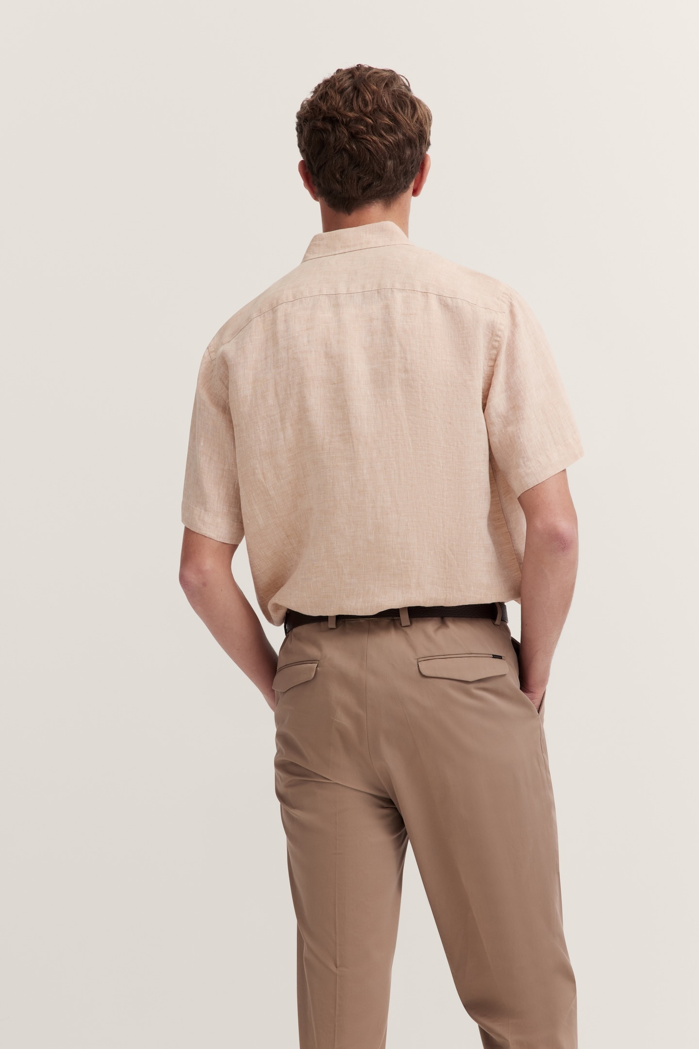 bugatti Chemise à manches courtes aus Leinen