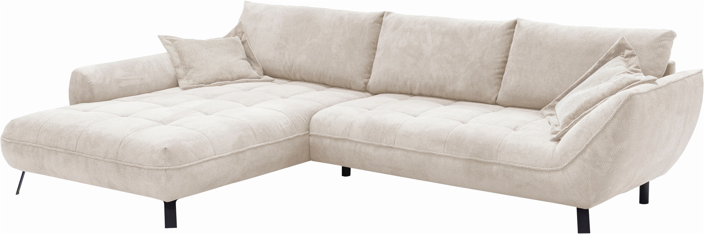 exxpo - sofa fashion Ecksofa »Biarritz modern und elegantes Mega Sofa mit tollem Sitzkomfort, L-Form«, XXL– Longchair Ecke in hochwertiger Verarbeitung, Stellmasse 324x203cm
