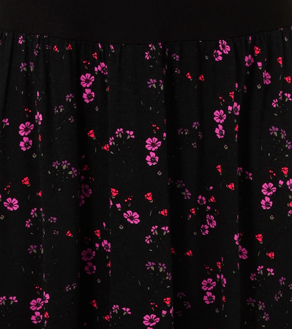 Aniston SELECTED Midikleid, farbharmonischen, floralem Alloverdruck - NEUE KOLLEKTION