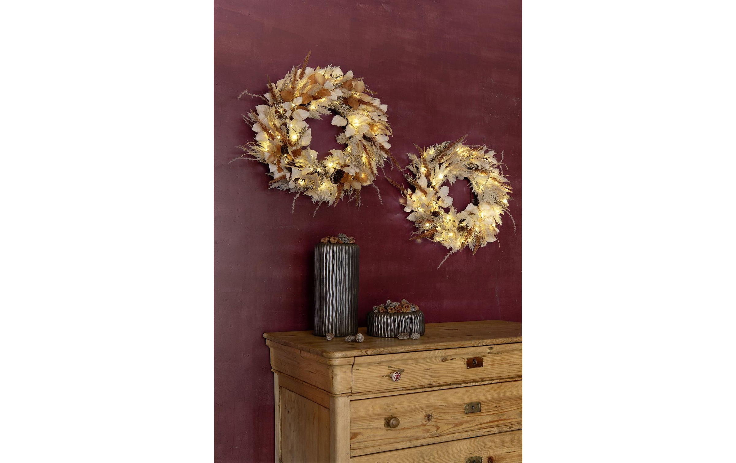 STT Figurine décorative LED »Flower wreath«