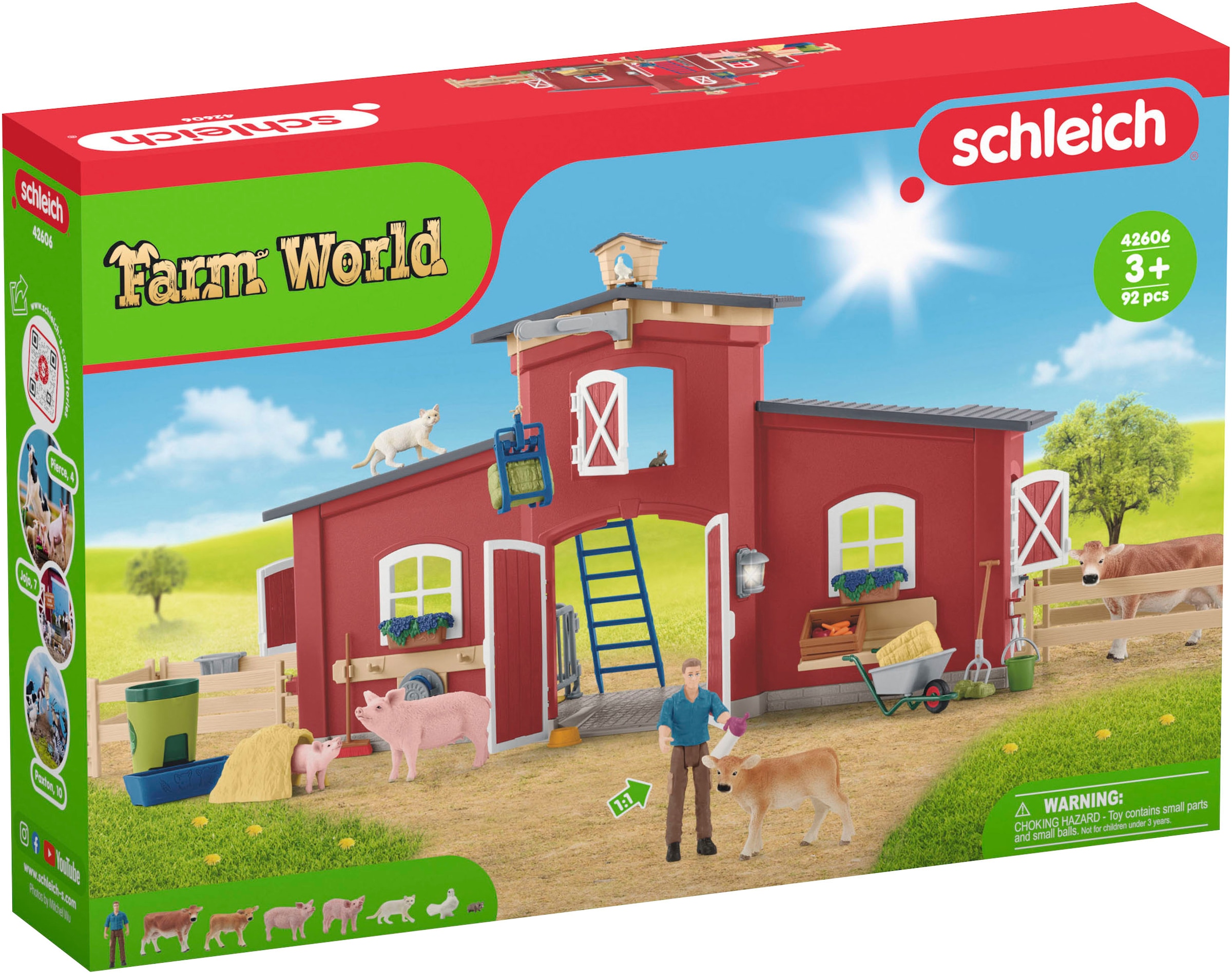 Schleich® Spielwelt »FARM WORLD, Grosse Farm rot (42606)« Made in Europe