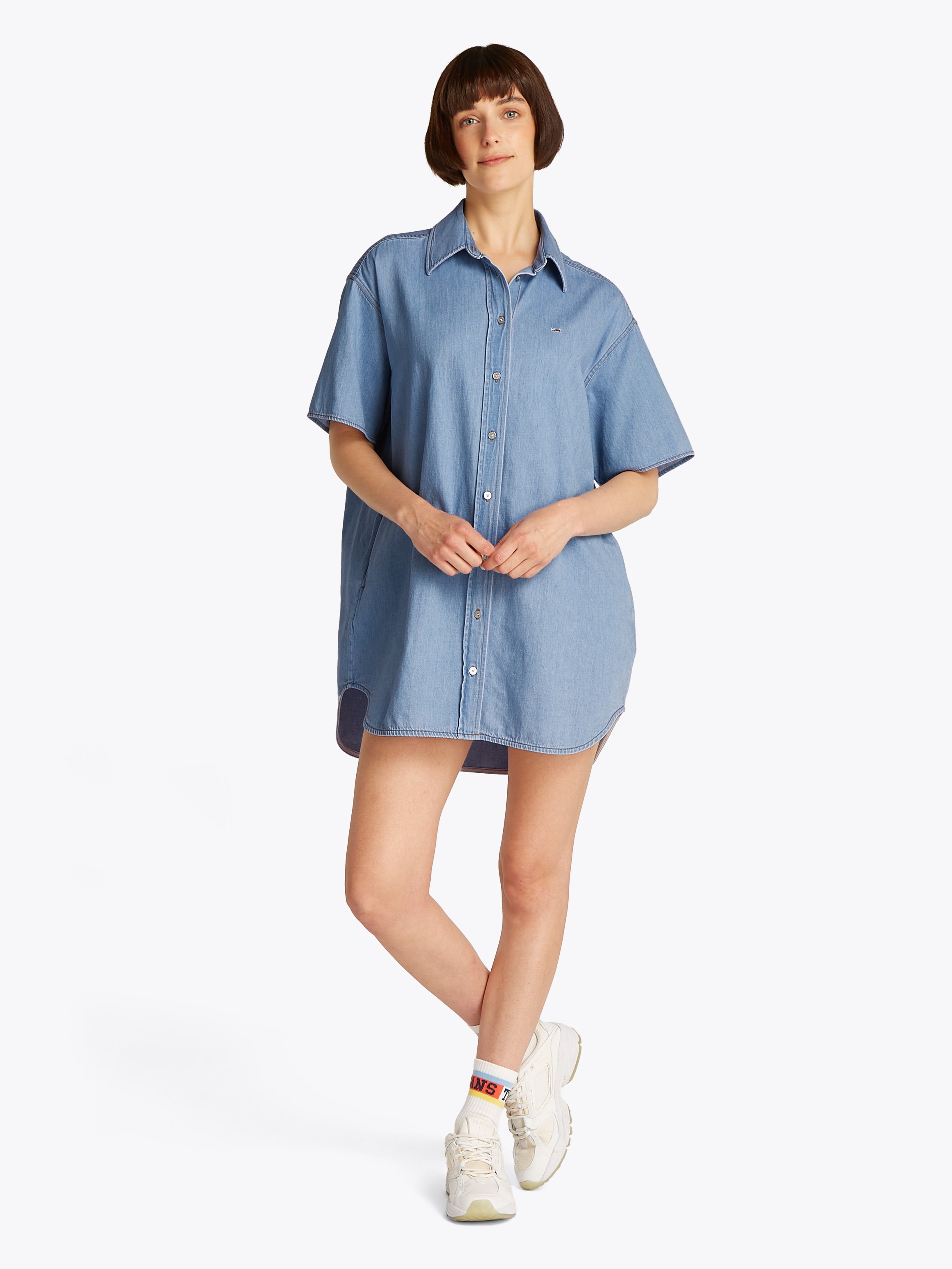 Tommy Jeans Curve Hemdblusenkleid »SS SHIRT DRESS EXT«, in Grossen Grössen