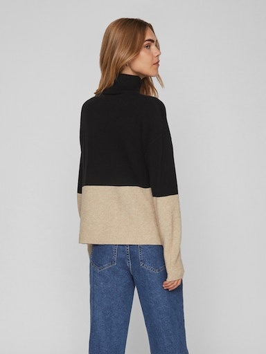 Vila Rollkragenpullover »VIRIL BLOCKING ROLL-NK L/S KNIT TOP-NOOS«, in Colorblock Optik