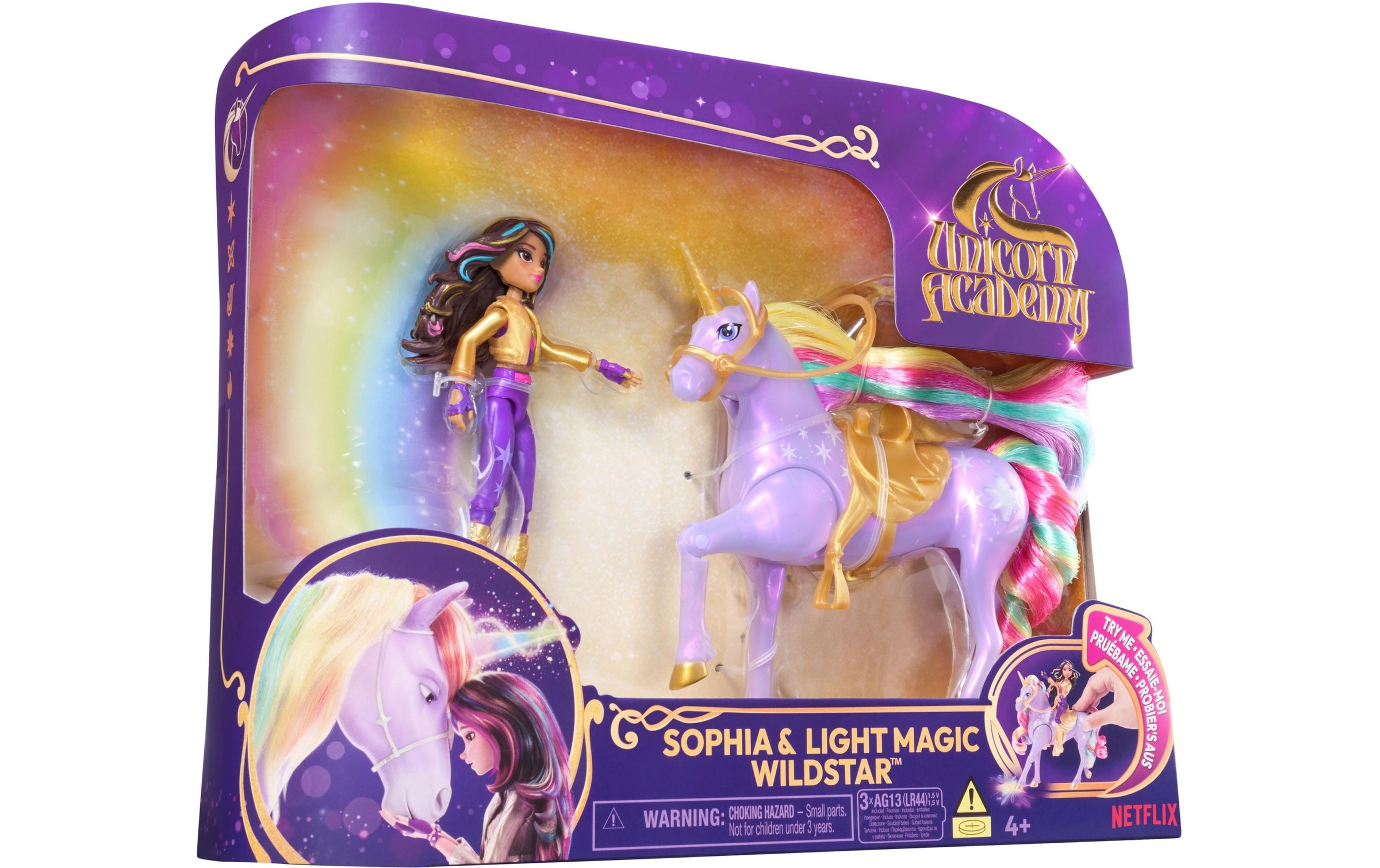 Anziehpuppe »Spinmaster Unicorn Academy Sophia & Light Magic Wildstar«