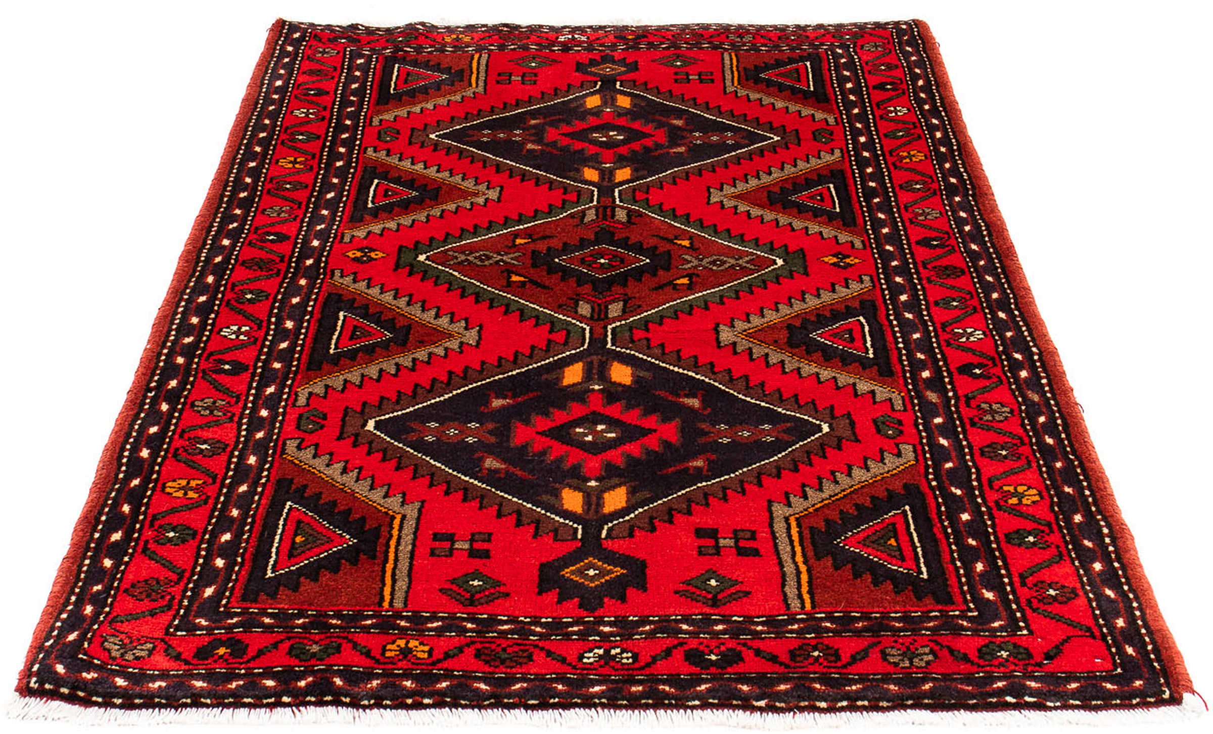 Image of morgenland Orientteppich »Perser - Nomadic - 149 x 107 cm - dunkelrot«, rechteckig, 10 mm Höhe, Wohnzimmer, Handgeknüpft, Einzelstück mit Zertifikat bei Ackermann Versand Schweiz