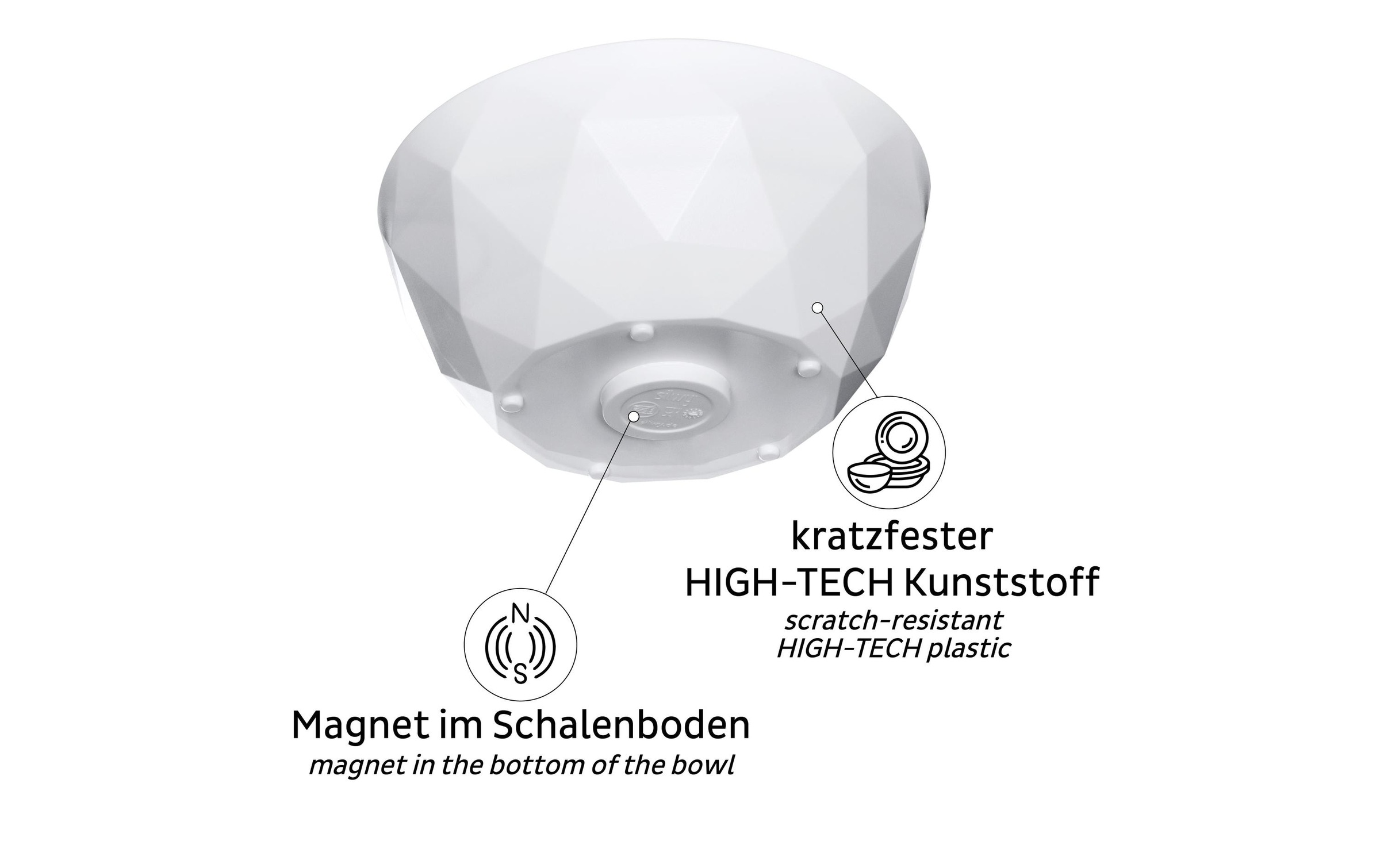 silwy MAGNETIC SYSTEM Schüssel "Magnet Bowl" aus Kunststoff