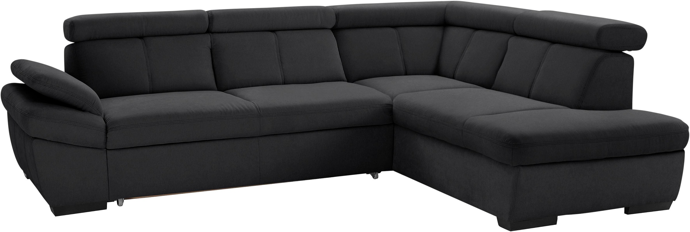 exxpo - sofa fashion Ecksofa »Salerno, klassisch modernes Funktionssofa, hoher Sitzkomfort, L-Form«, inkl. Kopf- und Armteilverstellung, wahlweise mit Bettfunktion