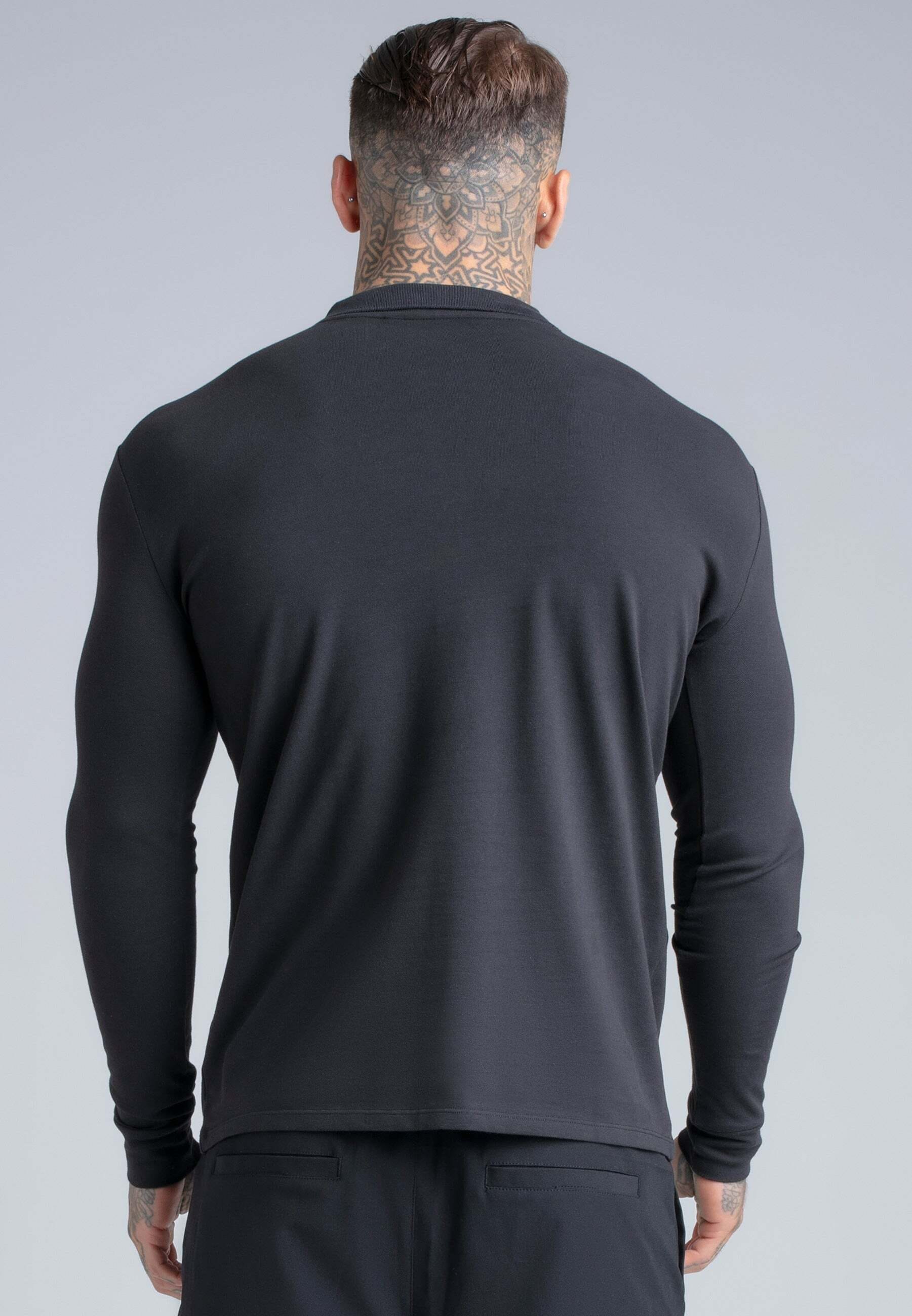 Siksilk Polo à manches longues »Siksilk Langarmpolo Longlseeved Zip«