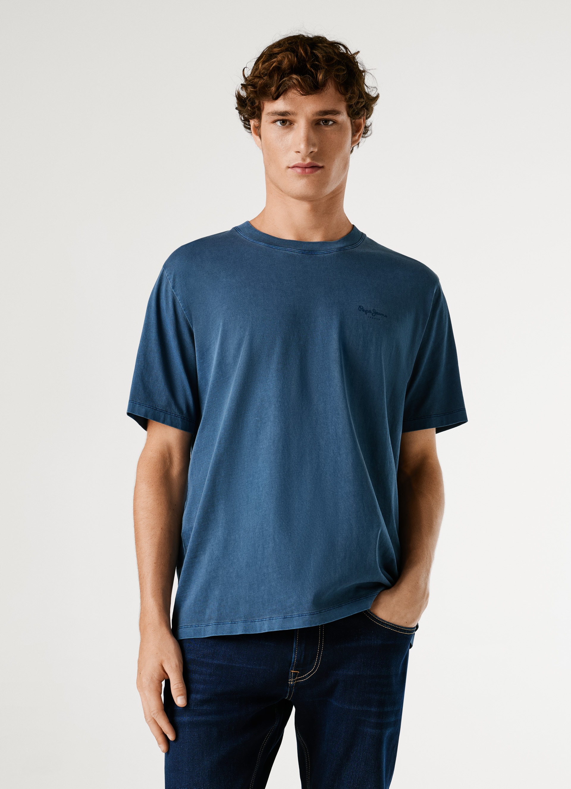 Image of Pepe Jeans T-Shirt "JACKO" mit kleinem Ton-in-Ton Logoschriftzug