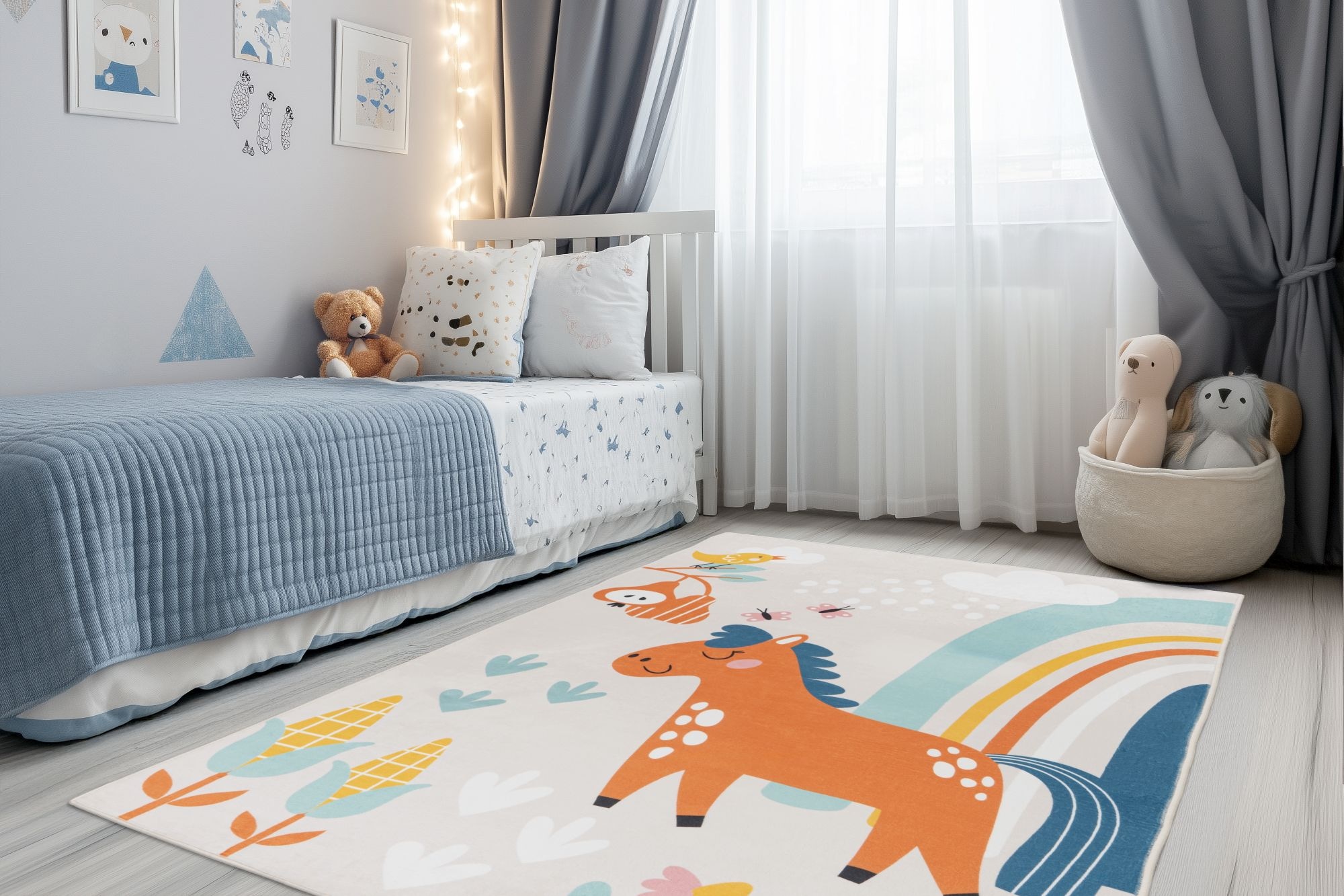 Image of Obsession Kinderteppich "Magic Kids ML 107" rechteckig 8 mm Höhe niedliches Pferde Motiv, waschbar, Kinderzimmer