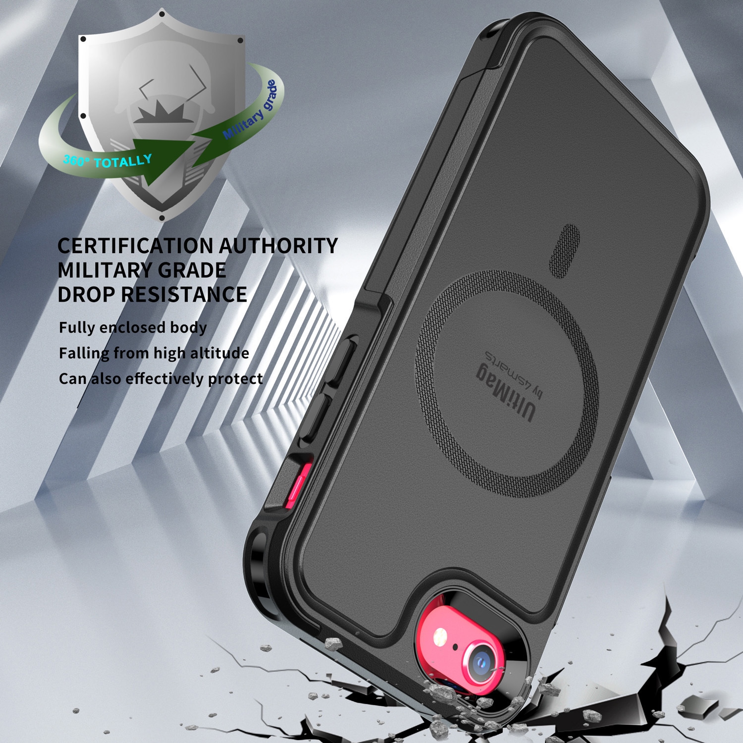 4smarts Handyhülle »Defend Case UltiMag für Apple iPhone 7/8/SE 20/SE 22«, Apple iPhone 7/8/SE 2020/SE 2022, Backcover, Schutzhülle, Handyschutzhülle, Case, Schutzcase, stossfest