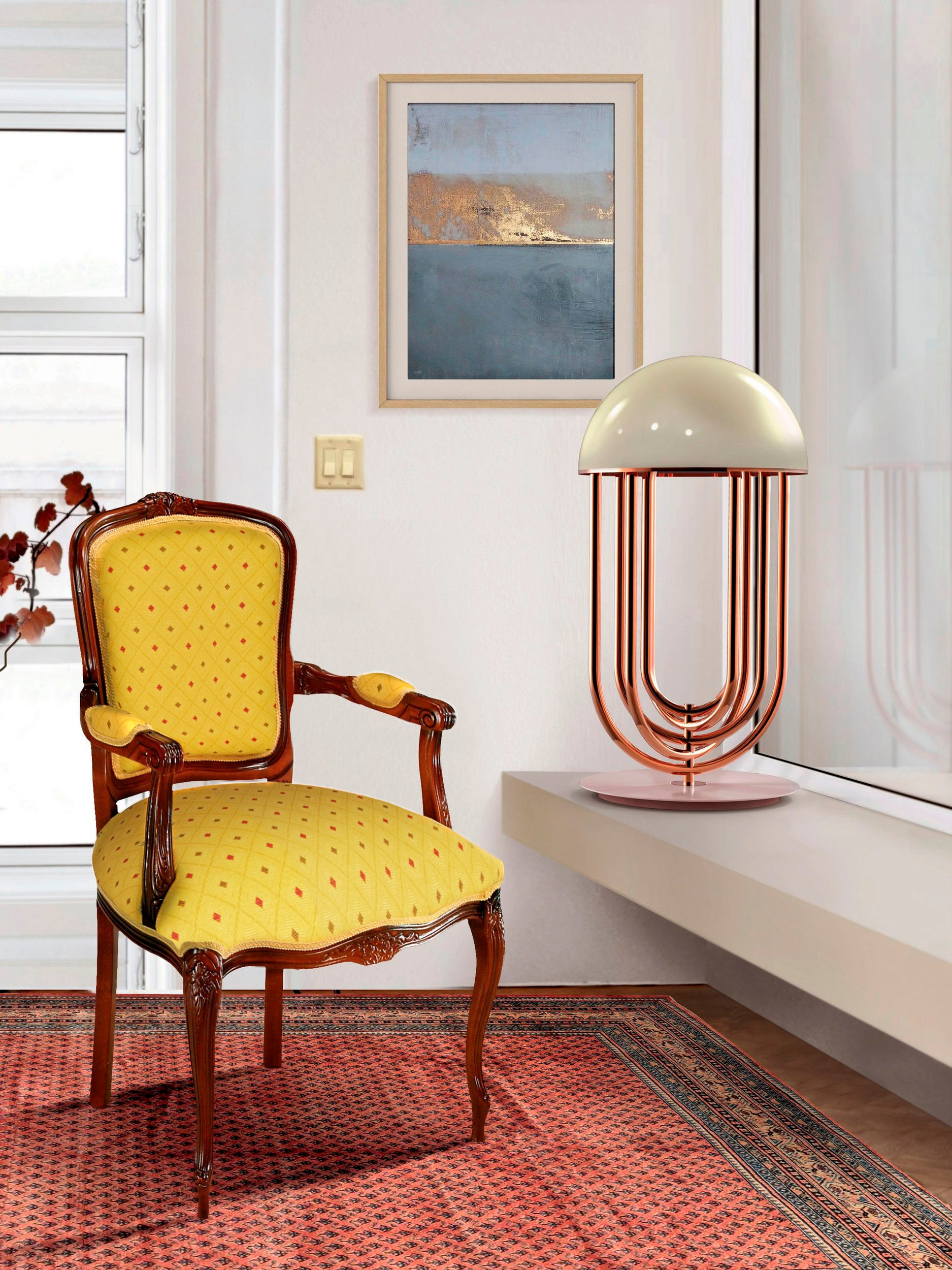 Home affaire Armlehnstuhl »Stühle Federica«, 1 St., Baumwolle-Polyester, Breite 60 cm