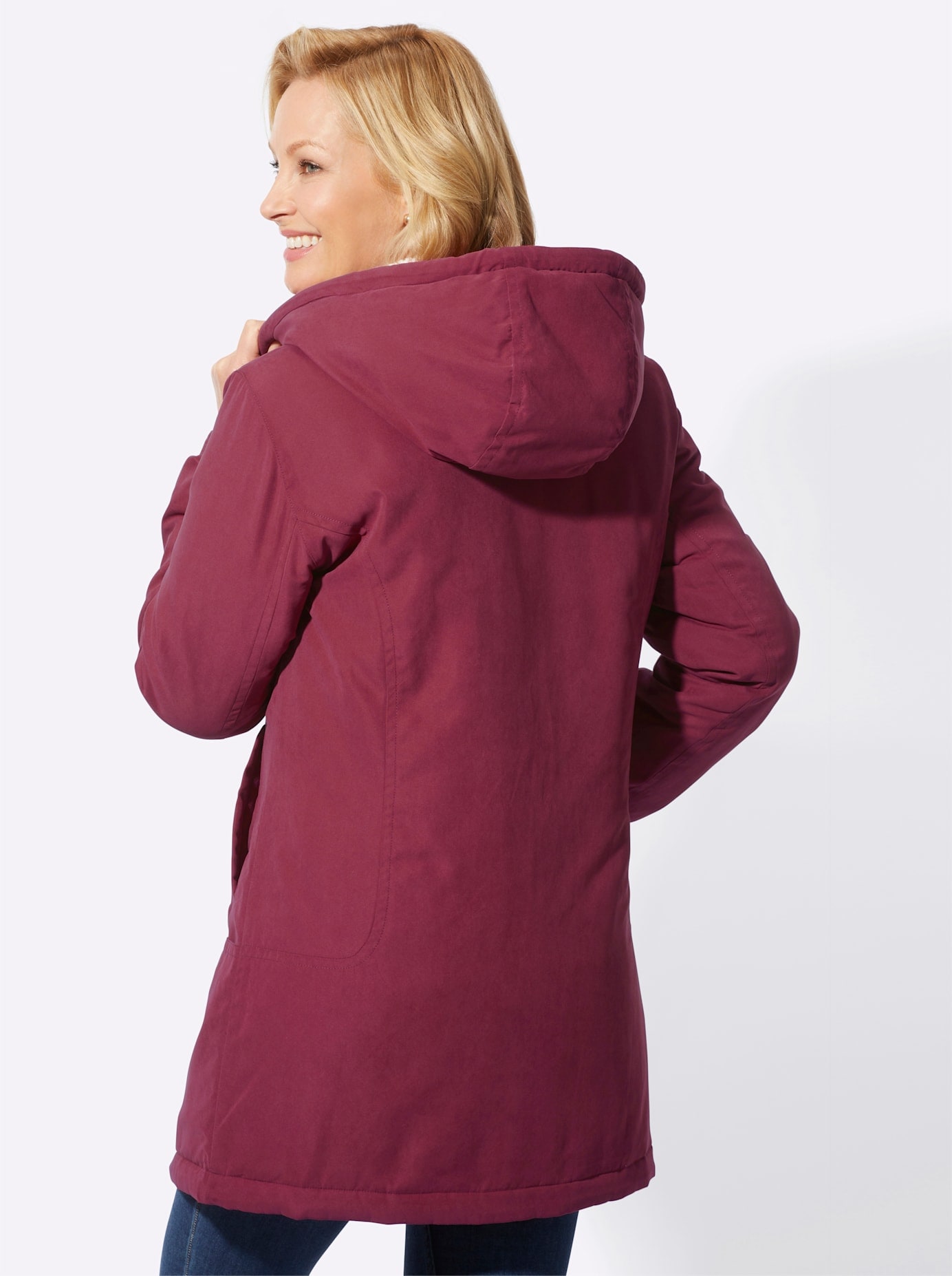 Classic Basics Langjacke, mit Kapuze