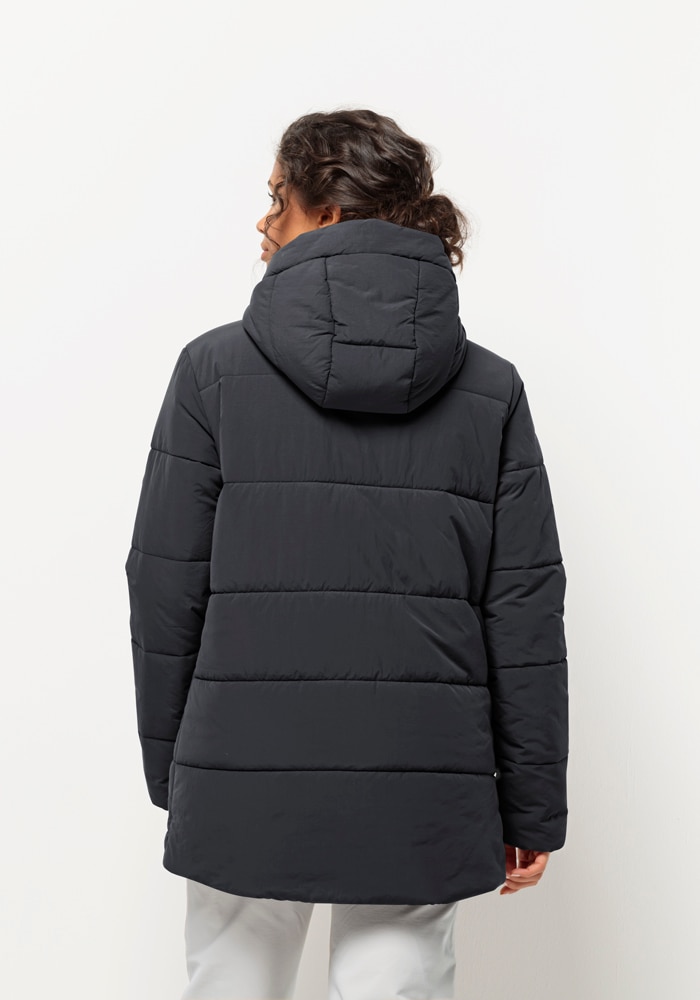 Jack Wolfskin Funktionsjacke »KAROLINGER LONG JKT W«, mit Kapuze