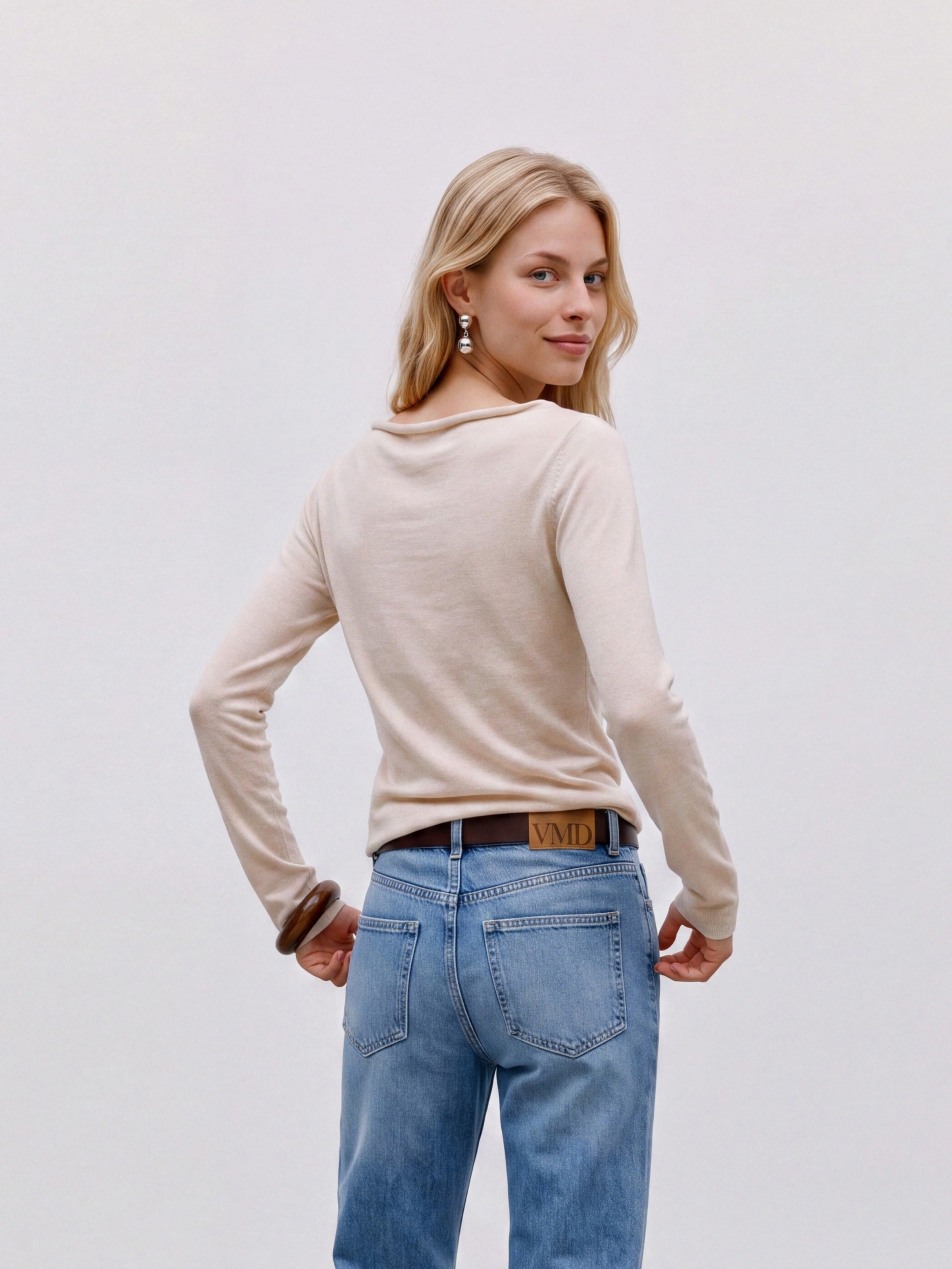 Vero Moda Pull en tricot »VMSOFINE KNIT LS BOATNECK PULLOVER NOOS« Materialmix, regular fit