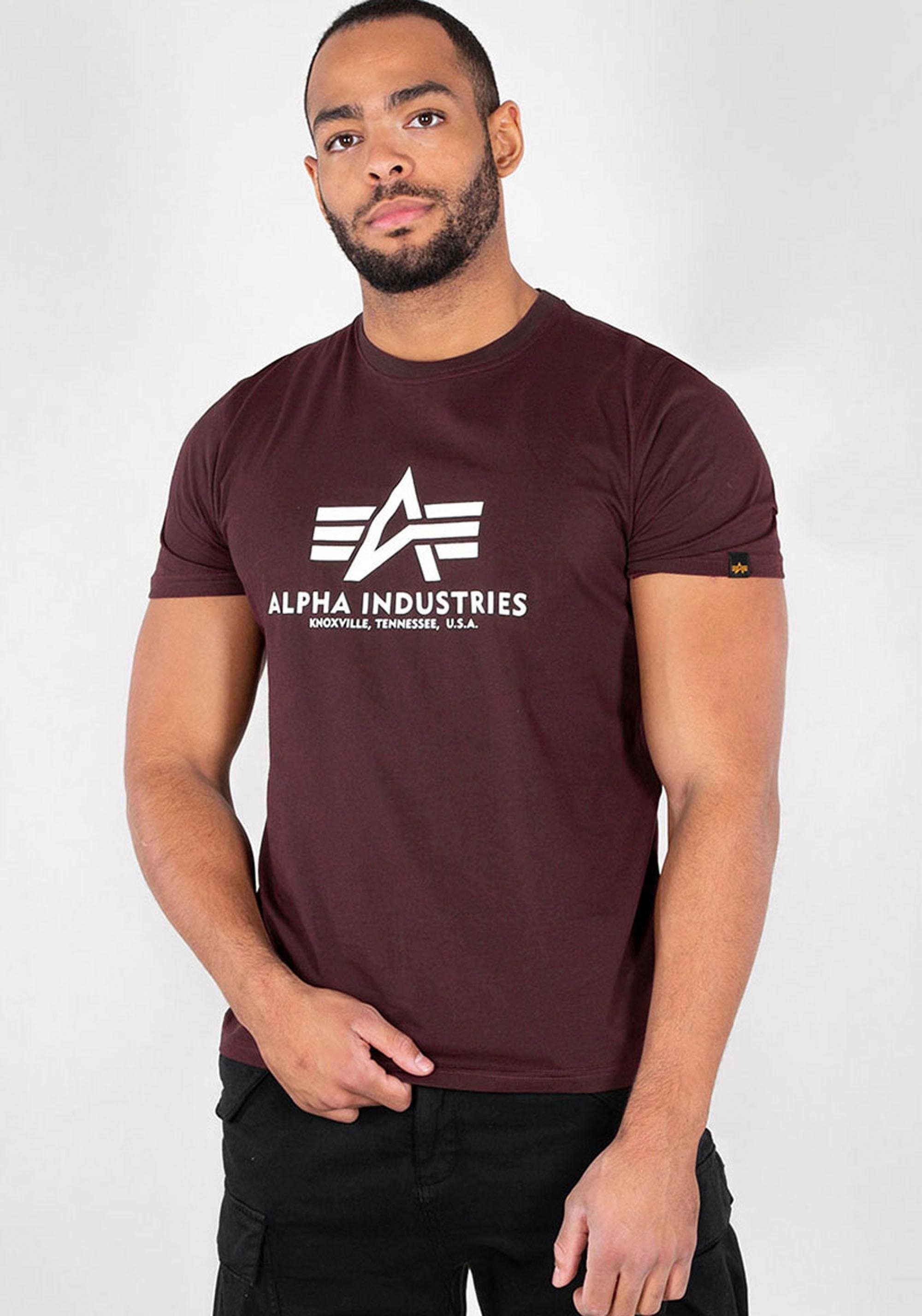 auf T-Shirt« ♕ Alpha Industries T-Shirt »Basic versandkostenfrei