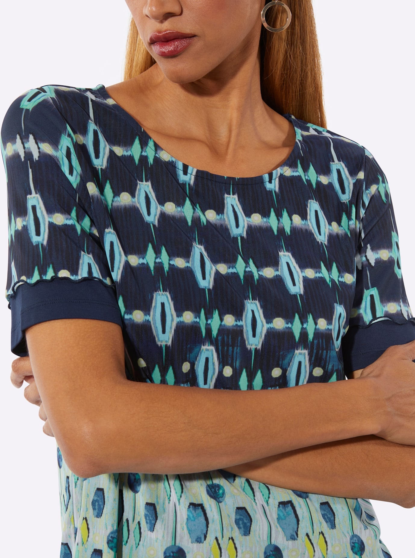 creation L T-shirt 2 en 1 »Mesh-Shirt« 1 pièces